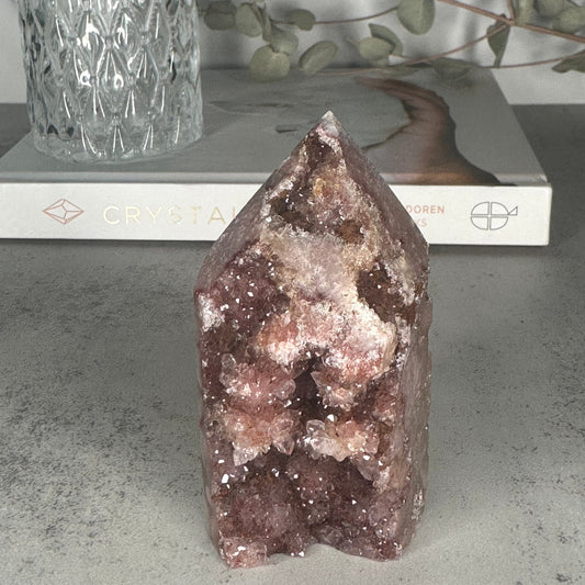 Pink Amethyst Tower/Point High-Quality Genuine Extra Druzy With Banding From Brazil