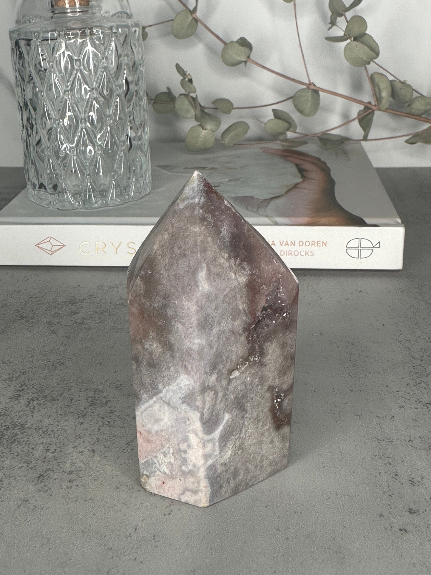 Pink Amethyst Tower/Point High-Quality Genuine Extra Druzy With Banding From Brazil