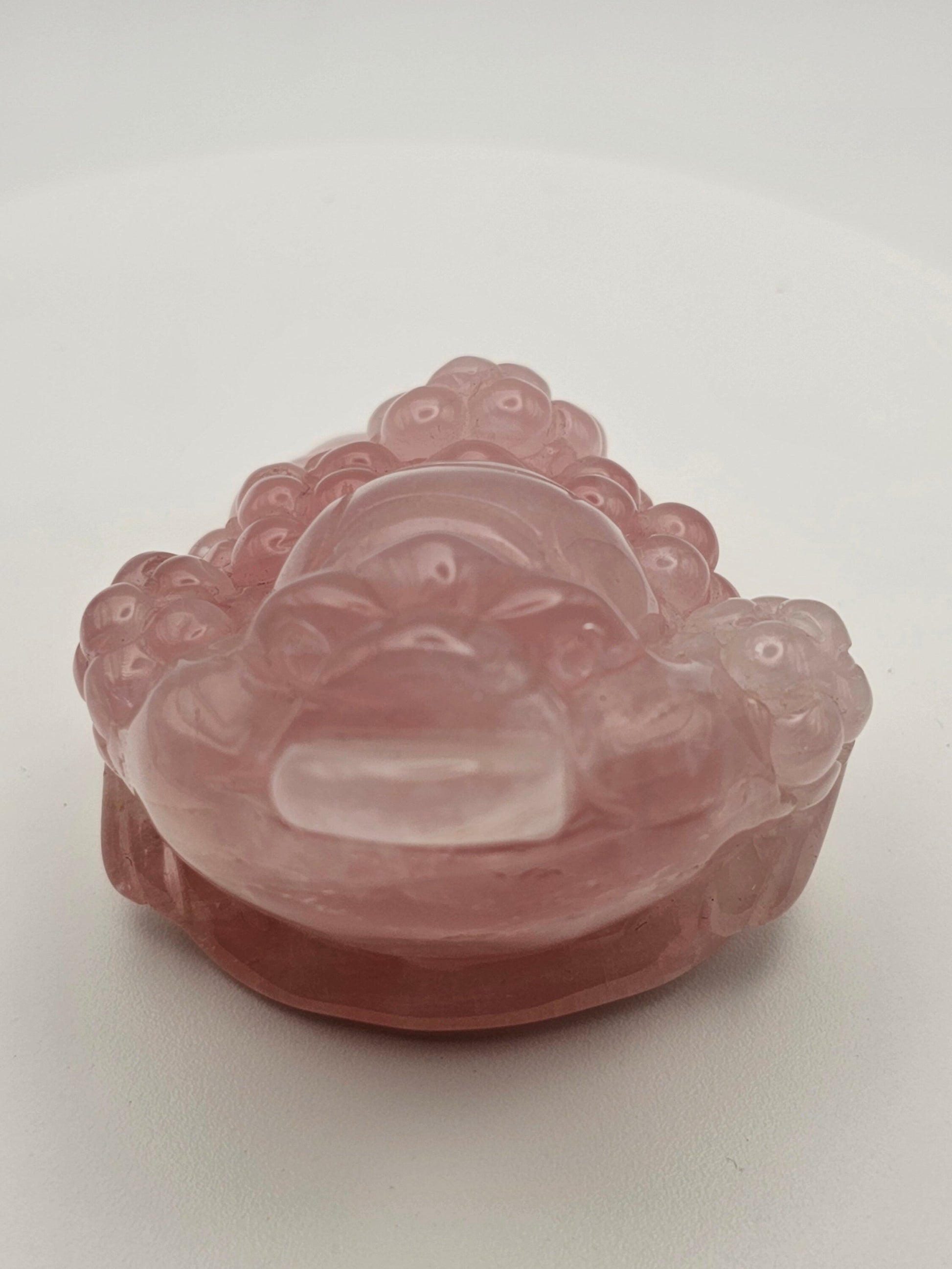 High Quality Money Toad - Genuine Rose Quartz - Love + Abundance