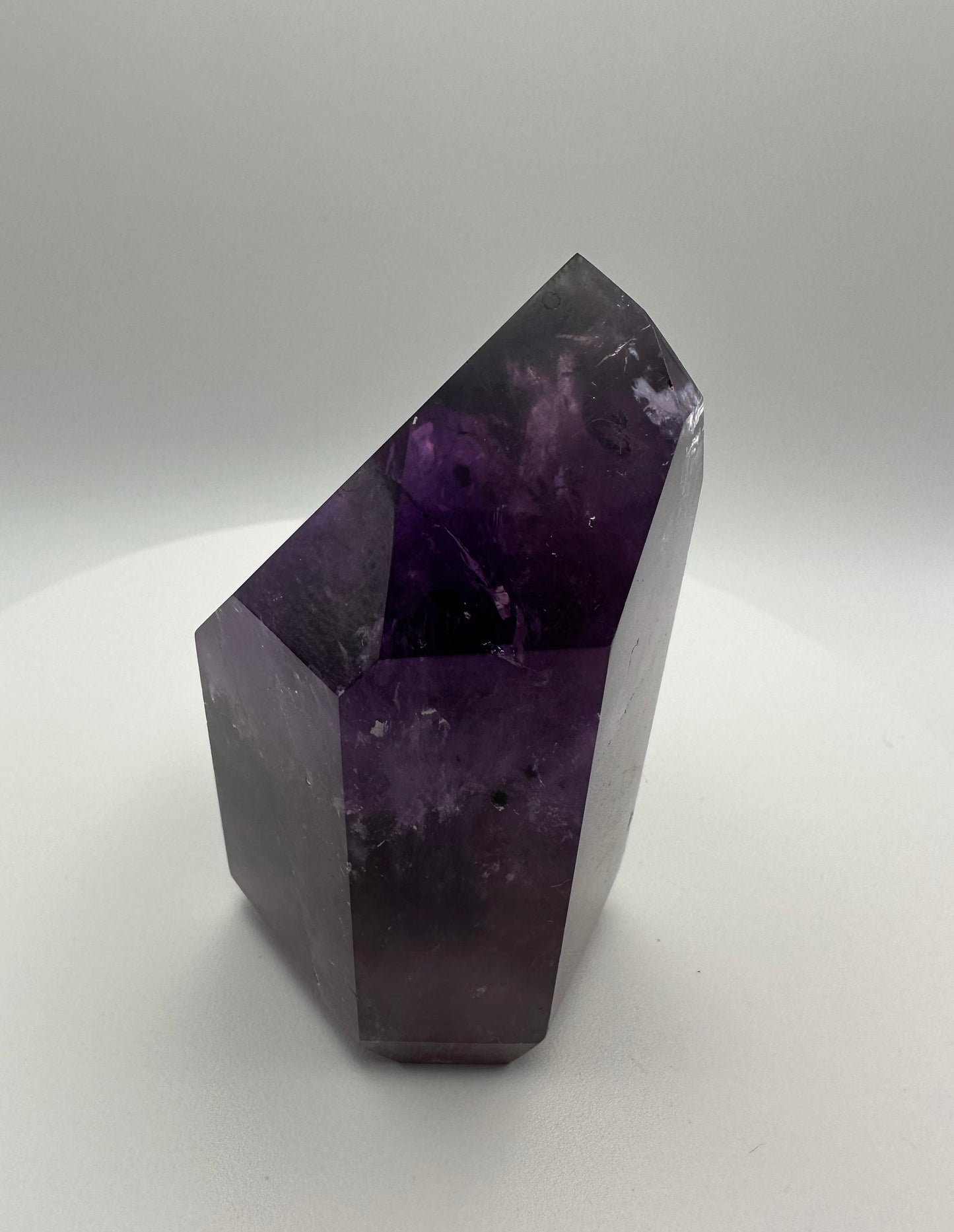 Chunky AAA Phantom Amethyst Chunky Tower With Hollandite Inclusions - From Brazil