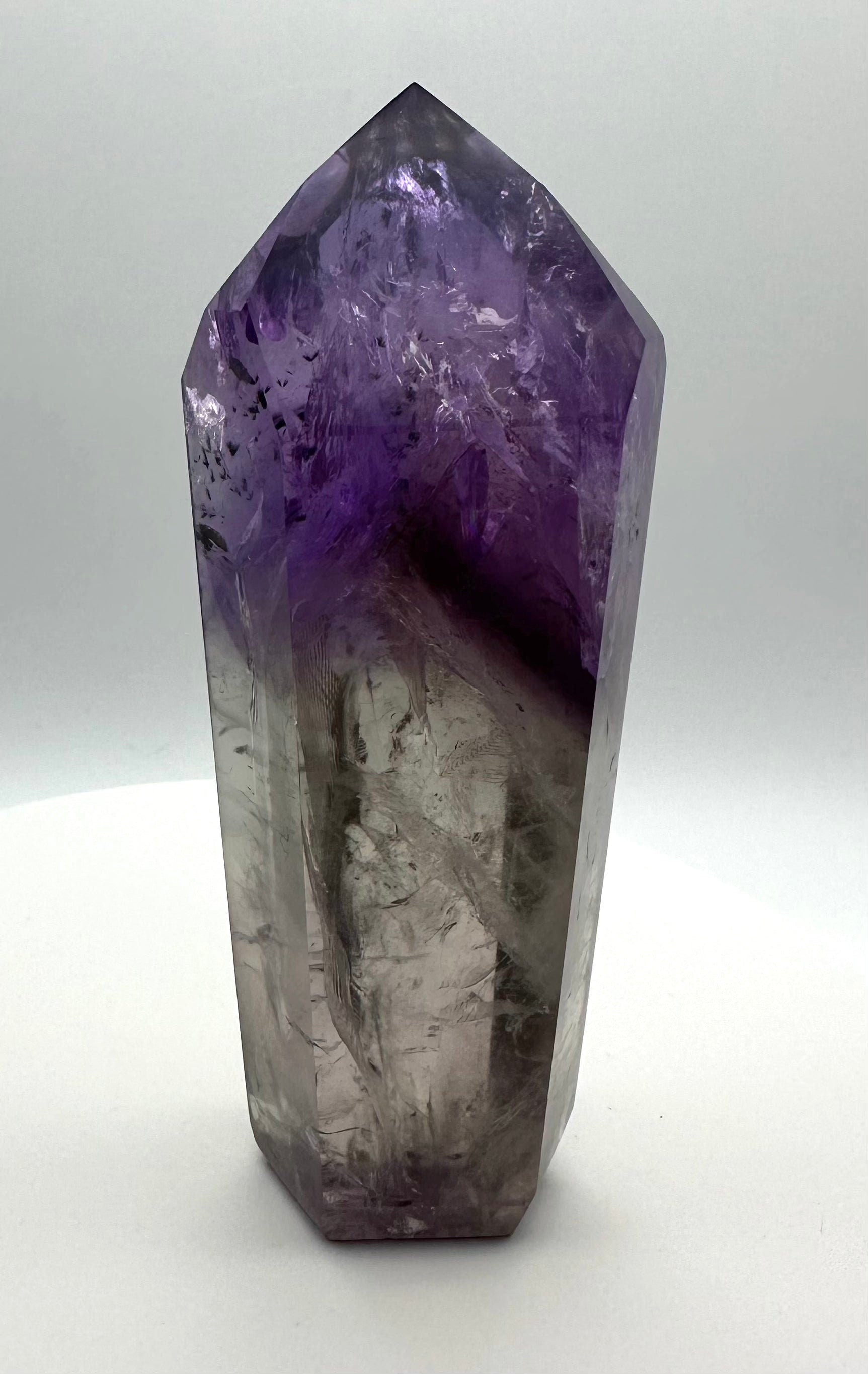 Phantom AAA Amethyst Chunky Tower With Hollandite Inclusions - From Brazil