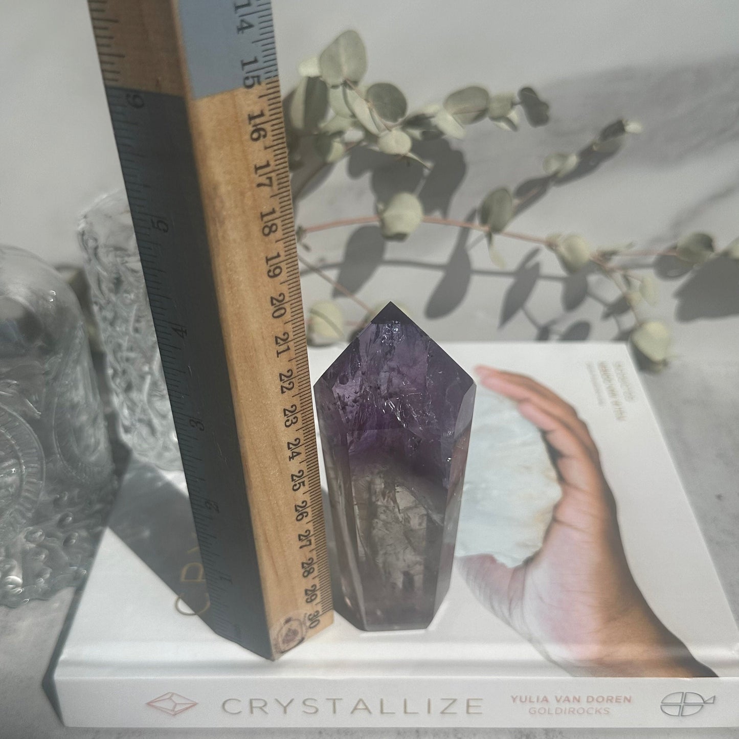 Phantom AAA Amethyst Chunky Tower With Hollandite Inclusions - From Brazil