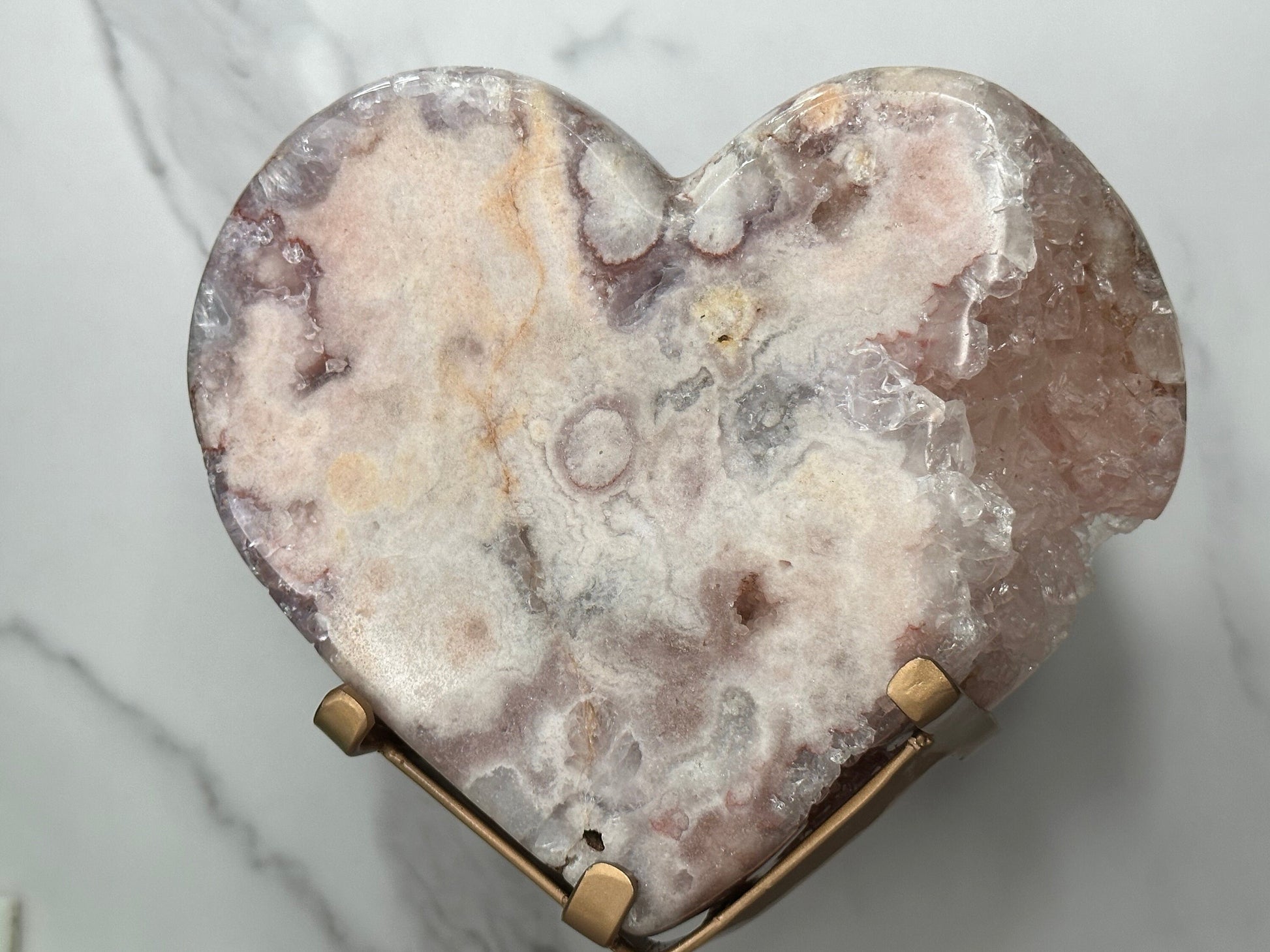 Ravishing | Large | Pink Amethyst Heart | Statement Piece | Custom Stand | High-Quality | Genuine | From Brazil