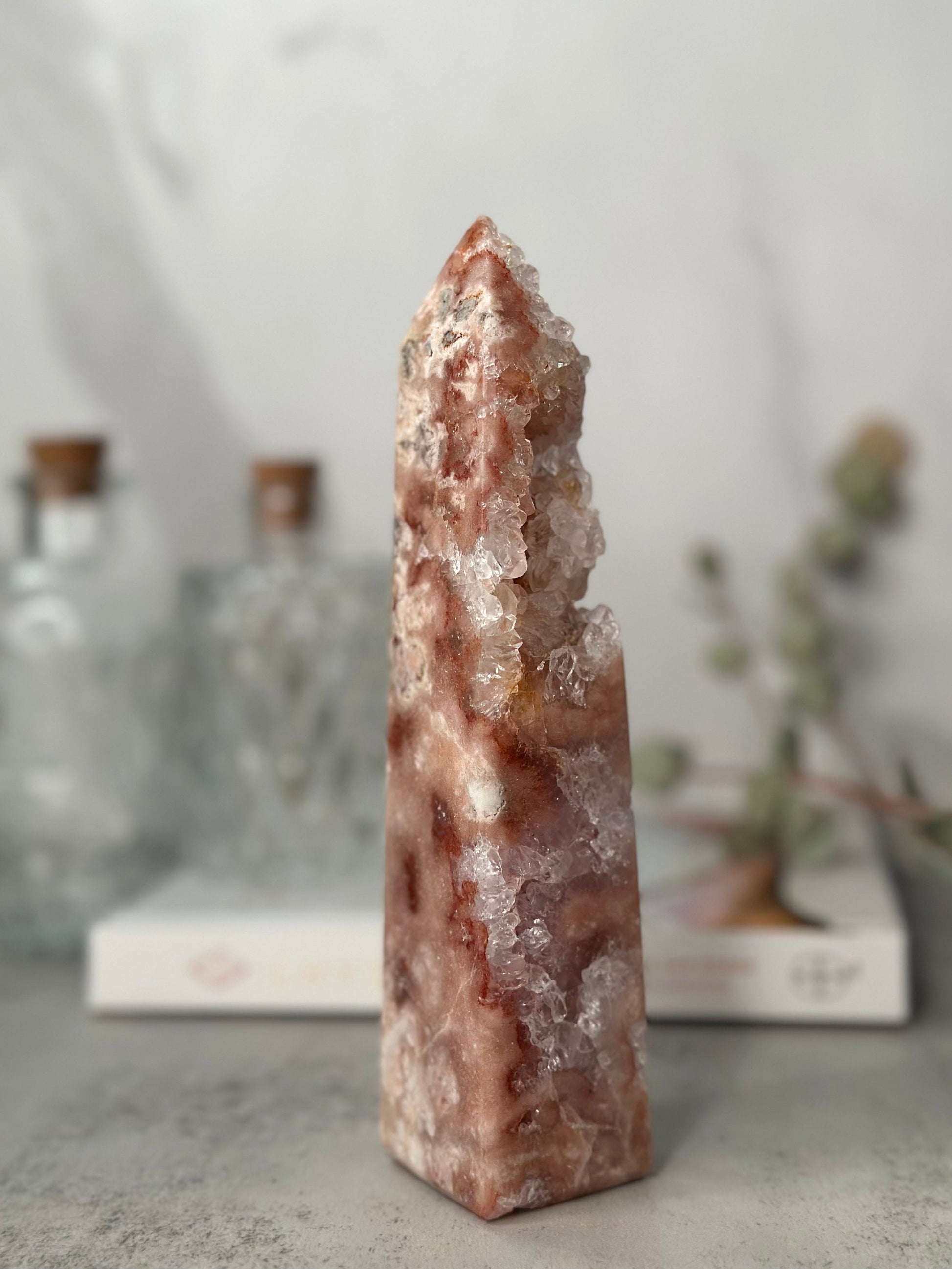 Perfectly Pink | Genuine | High-Quality | Pink Amethyst Tower | Druzy | Tall Crystal Tower