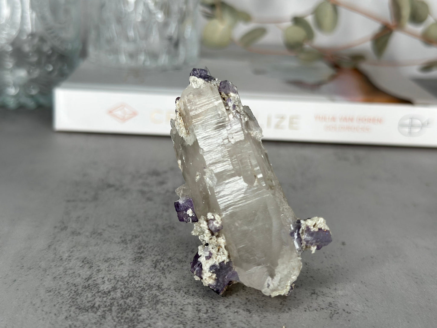 Super Unique | Quartz | Self Standing | Yaogangxian Fluorite Specimen | Purple Fluorite | Statement Piece | Rainbows