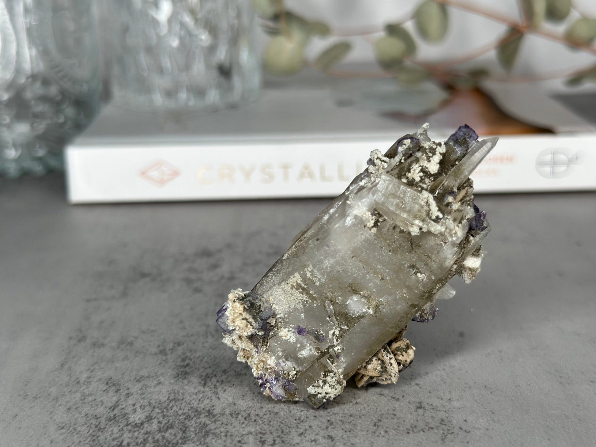 Super Unique | Quartz | Self Standing | Yaogangxian Fluorite Specimen | Purple Fluorite | Statement Piece | Rainbows