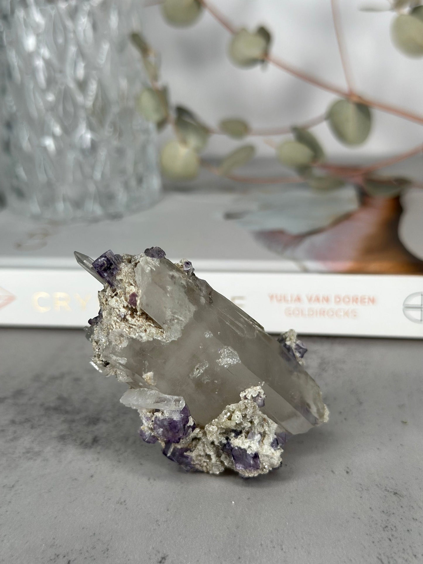 Super Unique | Quartz | Self Standing | Yaogangxian Fluorite Specimen | Purple Fluorite | Statement Piece | Rainbows