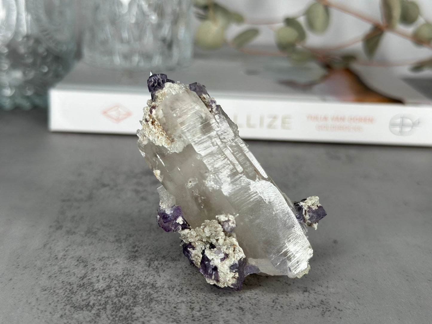 Super Unique | Quartz | Self Standing | Yaogangxian Fluorite Specimen | Purple Fluorite | Statement Piece | Rainbows