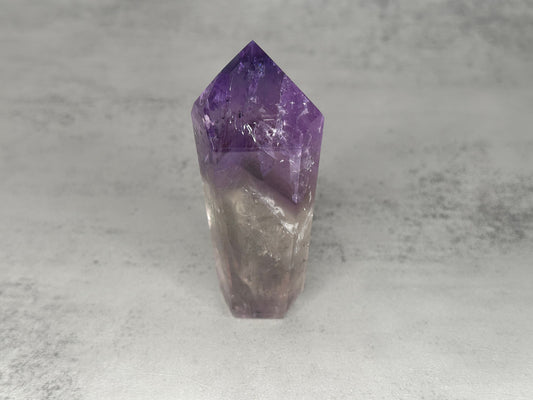 Stunning Amethyst Quartz Phantom Tower/ Point With Hollandite Inclusions From Brazil