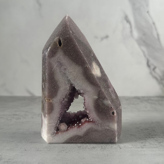 Pink Amethyst Tower/Point High-Quality Purple Crystal From Brazil