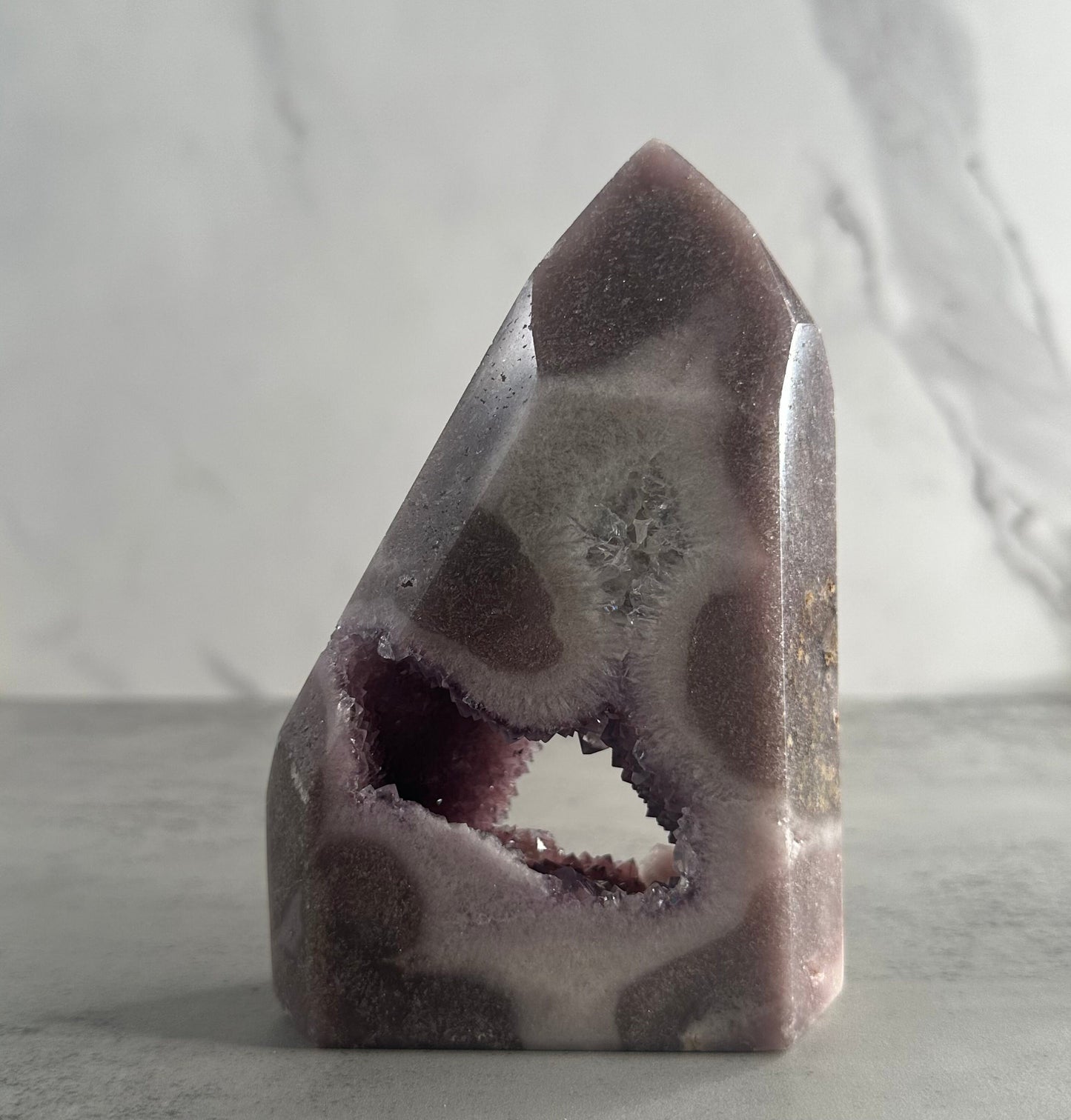 Pink Amethyst Tower/Point High-Quality Purple Crystal From Brazil