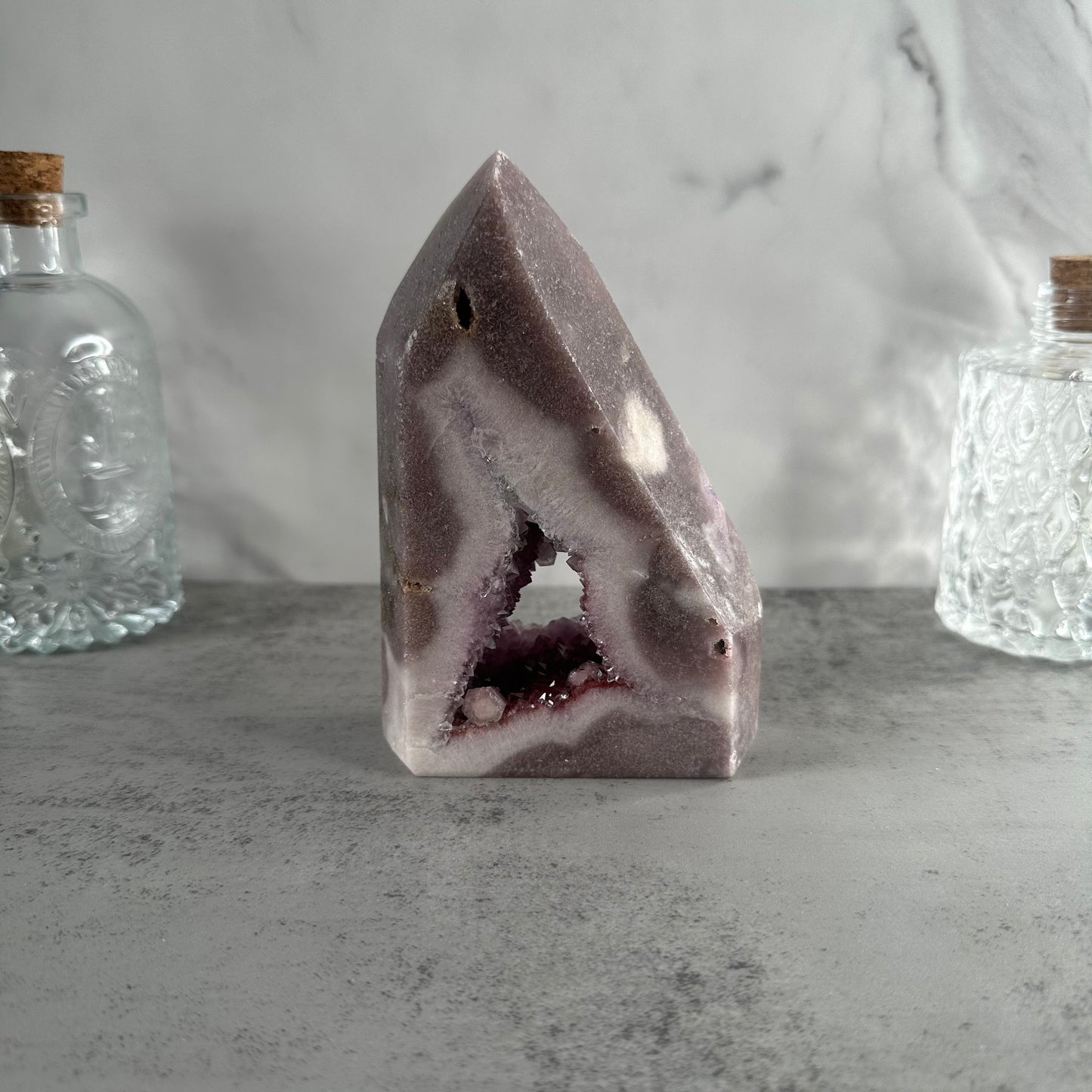 Pink Amethyst Tower/Point High-Quality Purple Crystal From Brazil