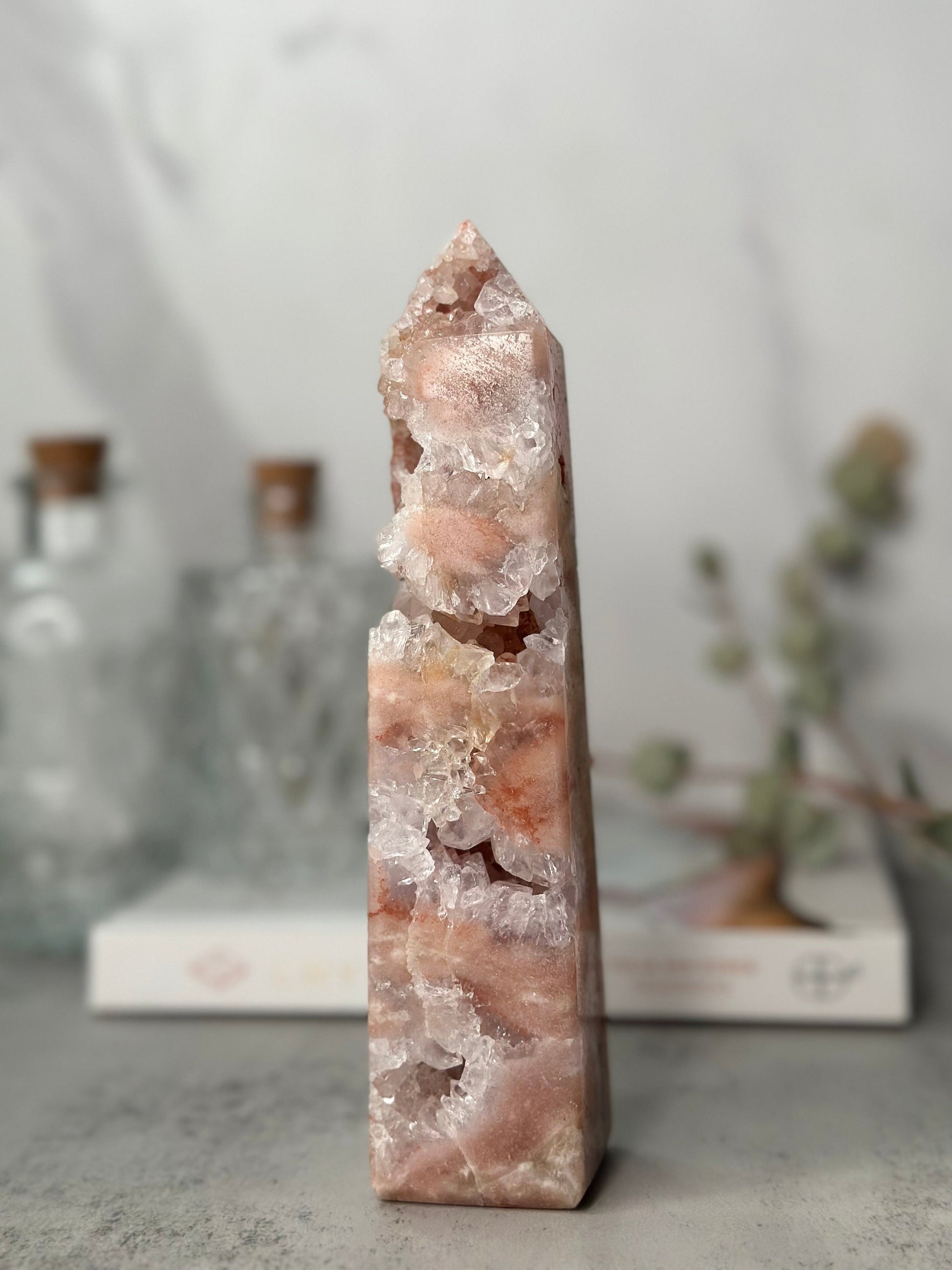 Perfectly Pink | Genuine | High-Quality | Pink Amethyst Tower | Druzy | Tall Crystal Tower