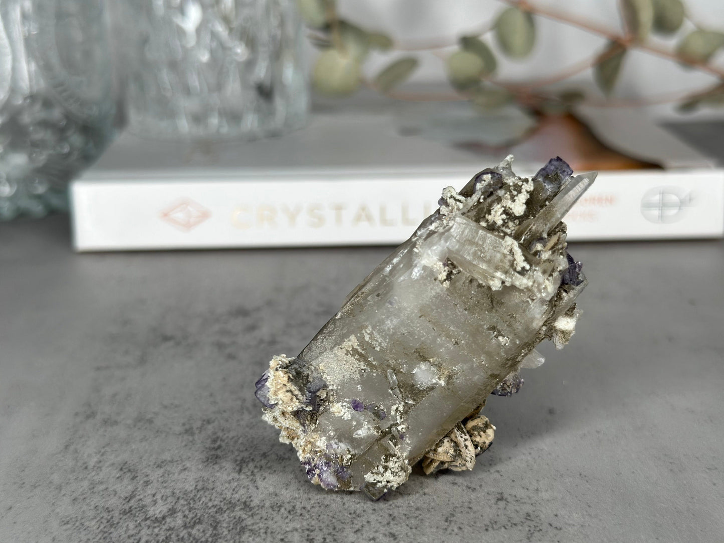 Super Unique | Quartz | Self Standing | Yaogangxian Fluorite Specimen | Purple Fluorite | Statement Piece | Rainbows