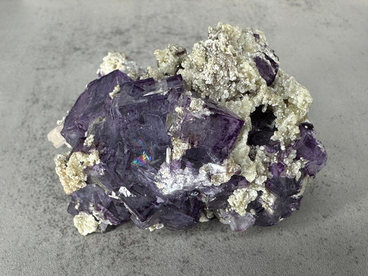 Gorgeous Color Zoning | Yaogangxian Fluorite Specimen | Purple Fluorite | Statement Piece | Rainbows