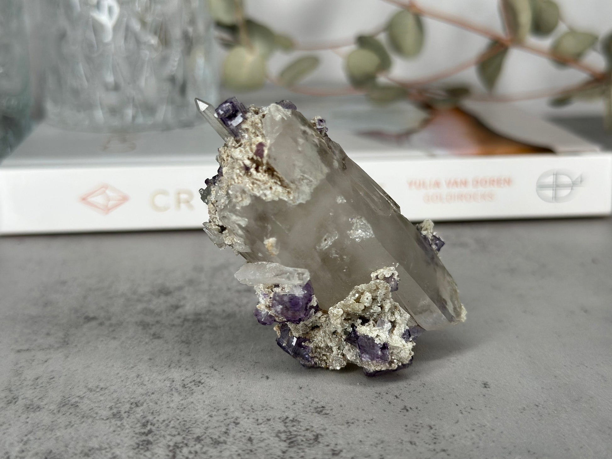 Super Unique | Quartz | Self Standing | Yaogangxian Fluorite Specimen | Purple Fluorite | Statement Piece | Rainbows