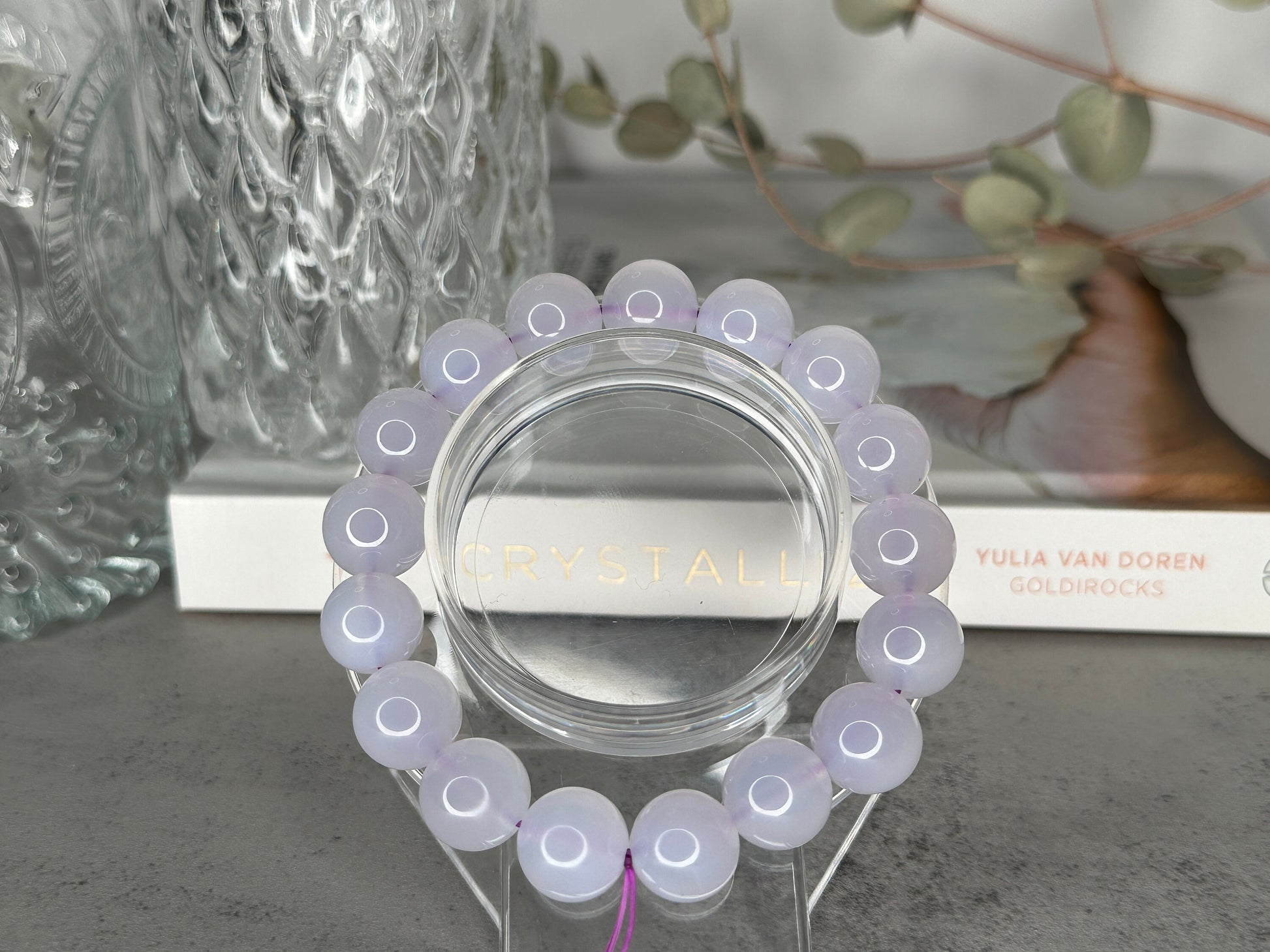 Beautiful Purple Chalcedony Bracelet | High-Quality Crystal Bracelet | 12mm
