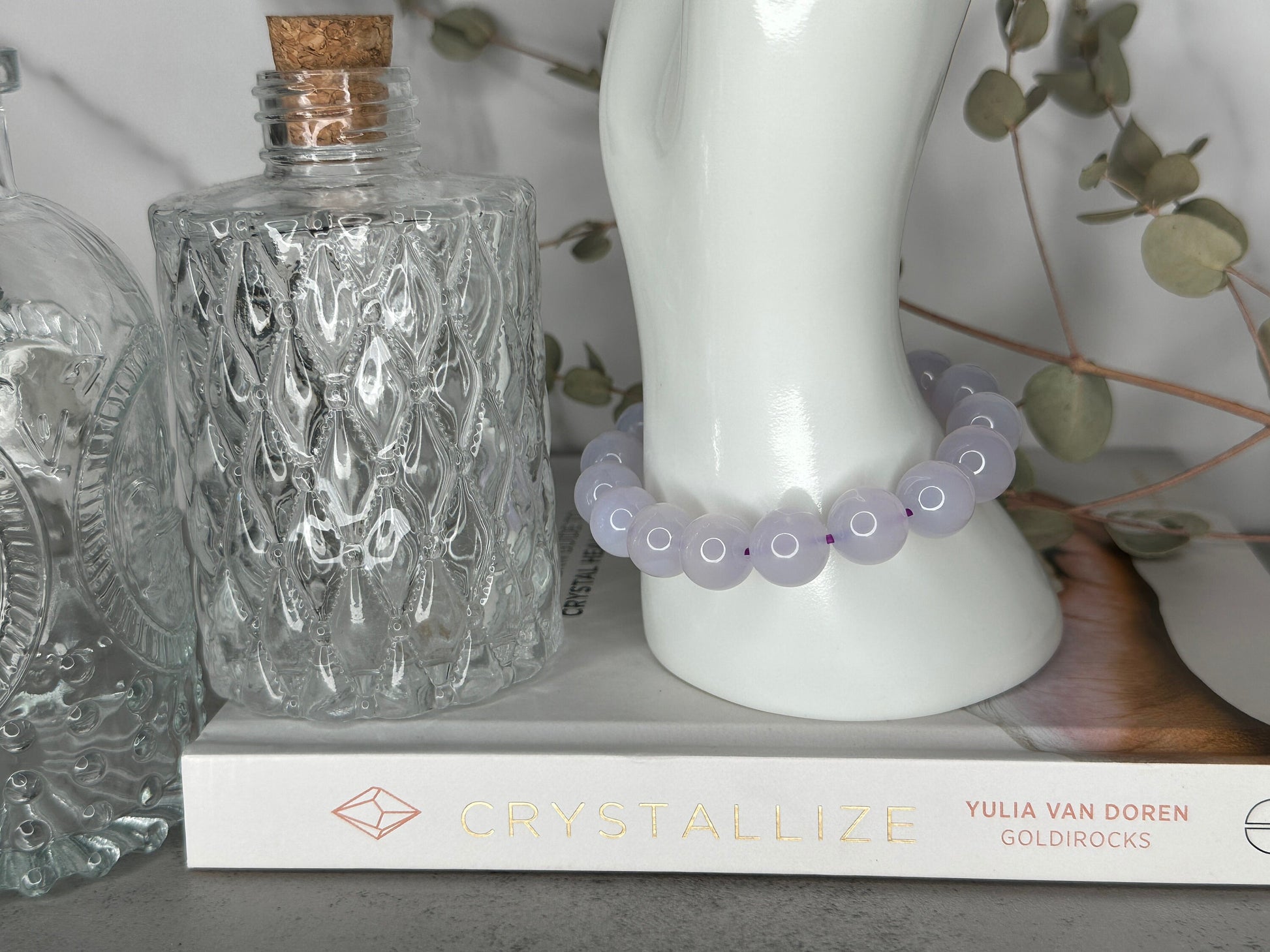 Beautiful Purple Chalcedony Bracelet | High-Quality Crystal Bracelet | 12mm