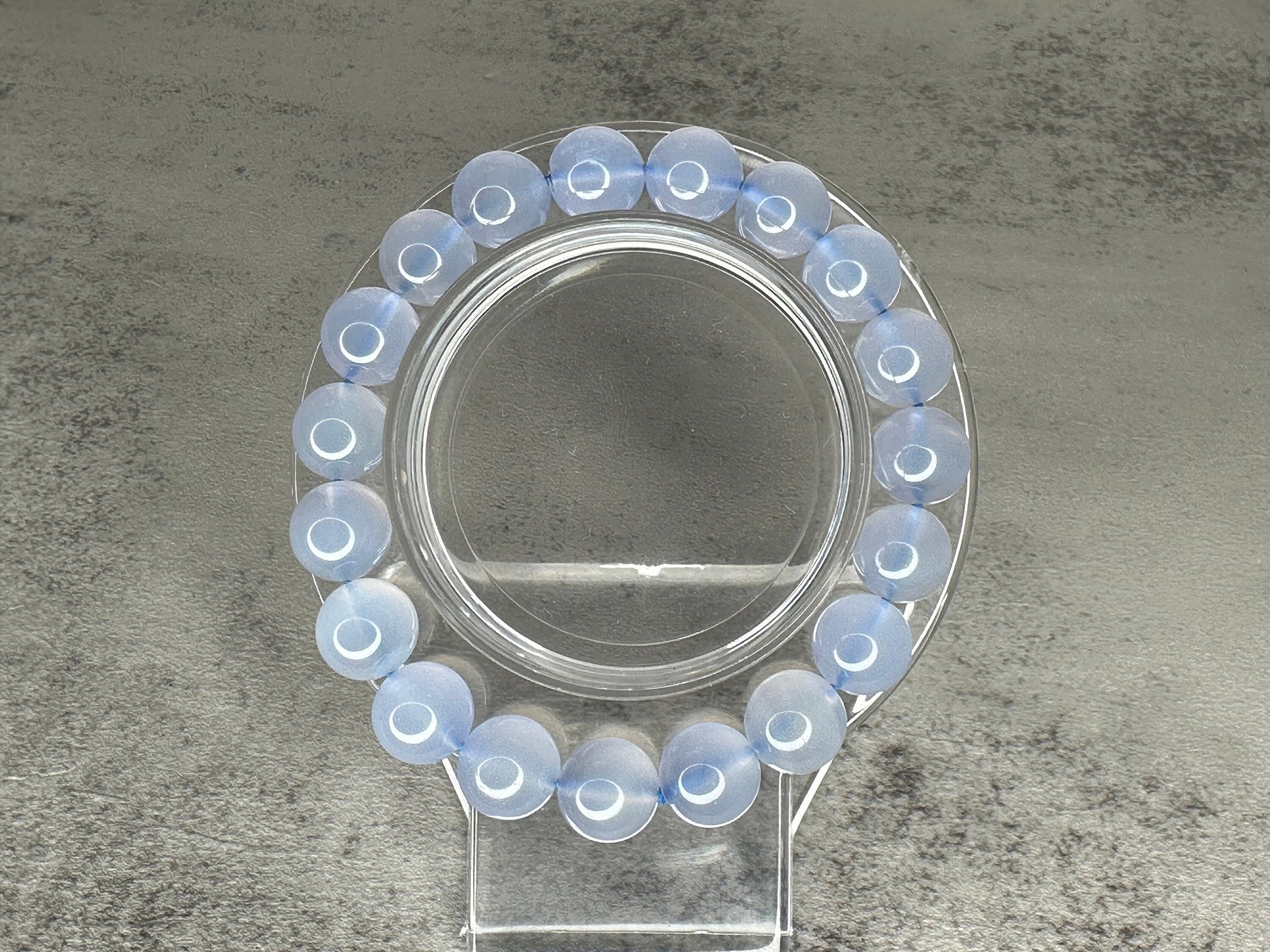 Mesmerizing Blue Chalcedony Bracelet High-Quality Crystal Jewelry Beads in 10.3mm