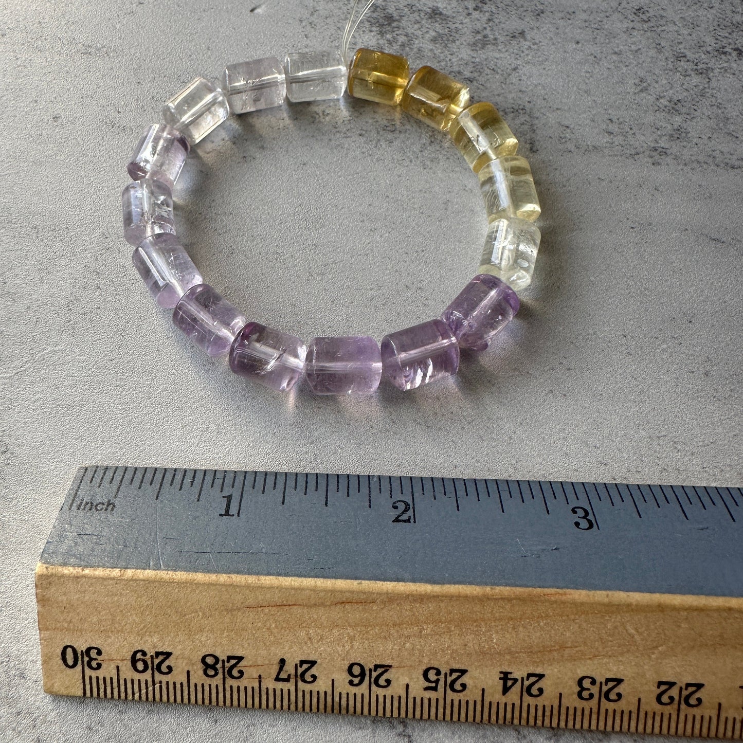 Stunning Citrine & Amethyst Barrel Bracelet With AAA Clarity Genuine High-Quality Crystal