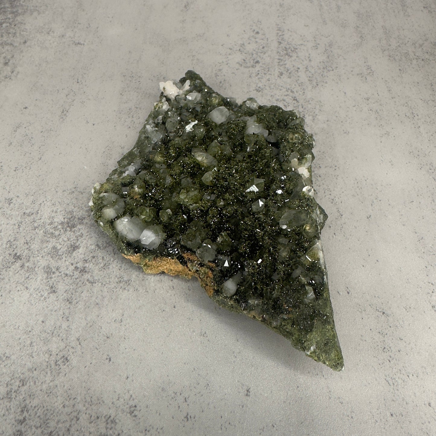 Spectacular Epidote on Quartz Genuine Crystal Cluster Specimen From Turkey | Tucson Gem Show Exclusive
