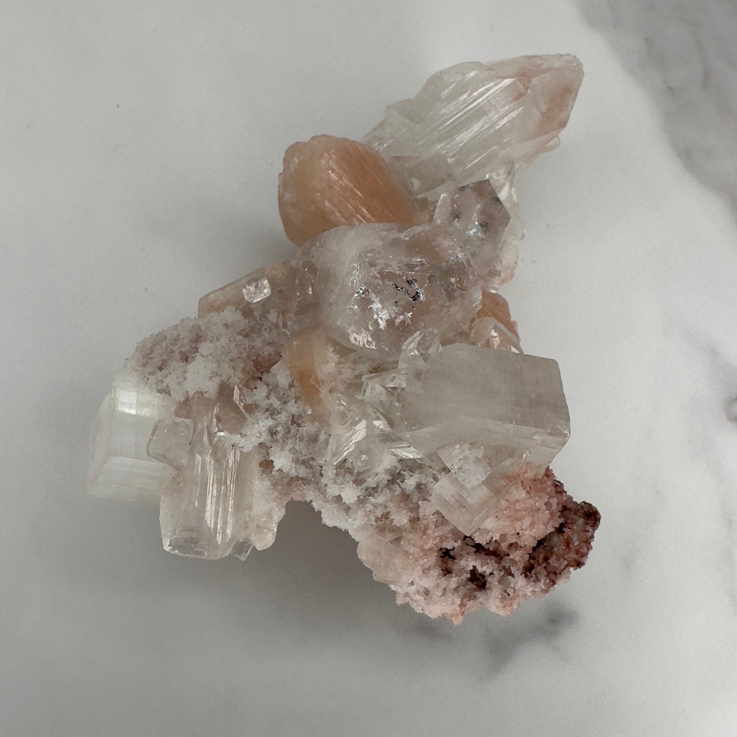 Stunning Pink Apophyllite With Stilbite High Quality Specimen Crystal From India