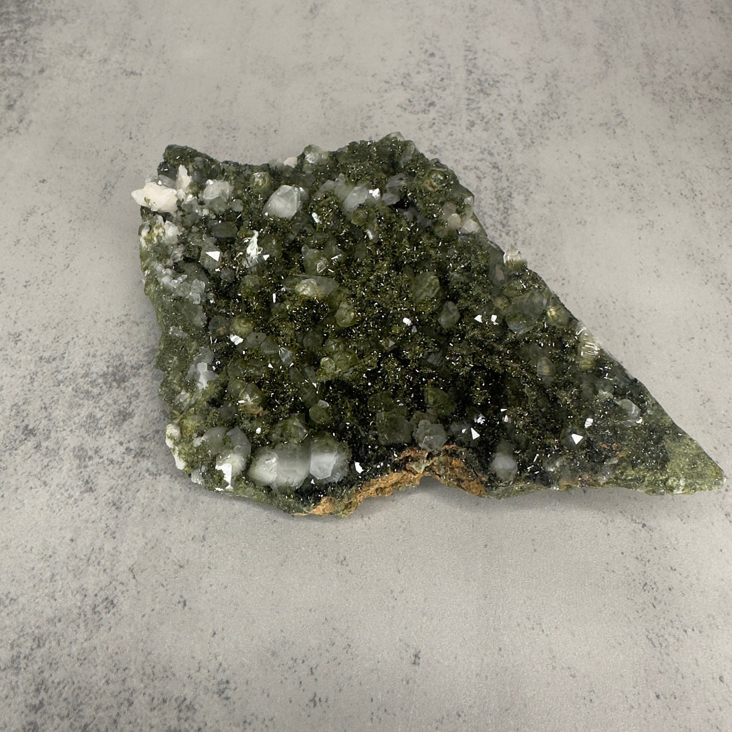 Spectacular Epidote on Quartz Genuine Crystal Cluster Specimen From Turkey | Tucson Gem Show Exclusive