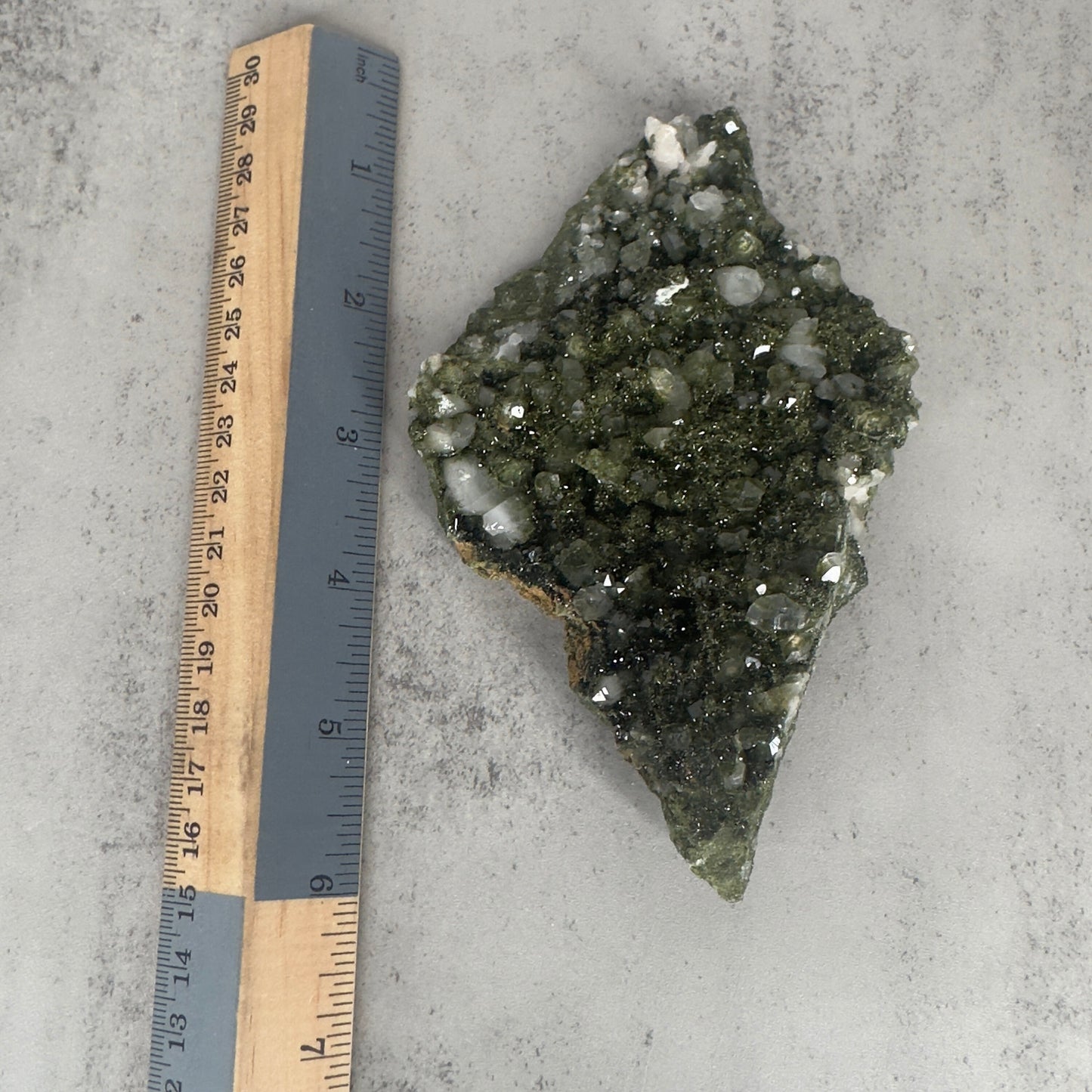 Spectacular Epidote on Quartz Genuine Crystal Cluster Specimen From Turkey | Tucson Gem Show Exclusive