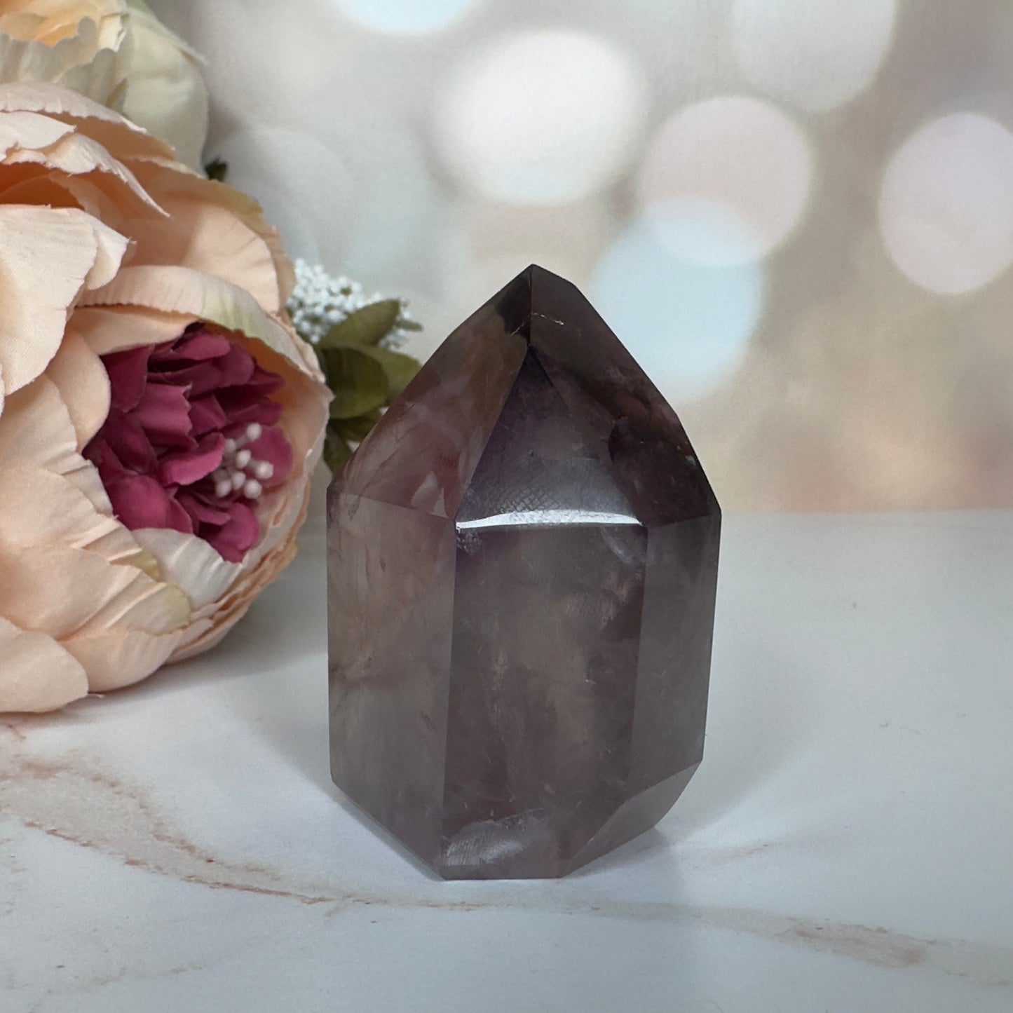 Gorgeous Amethyst Quartz Tower With Phantom High-Quality Crystal From Brazil