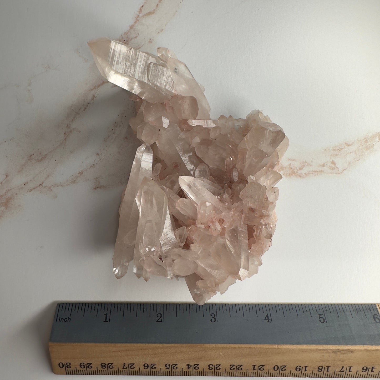 Amazing Pink Himalayan Samadhi Quartz High-Quality Genuine Specimen Double Terminated Crystal Cluster from India | Tucson Gem Show Exclusive