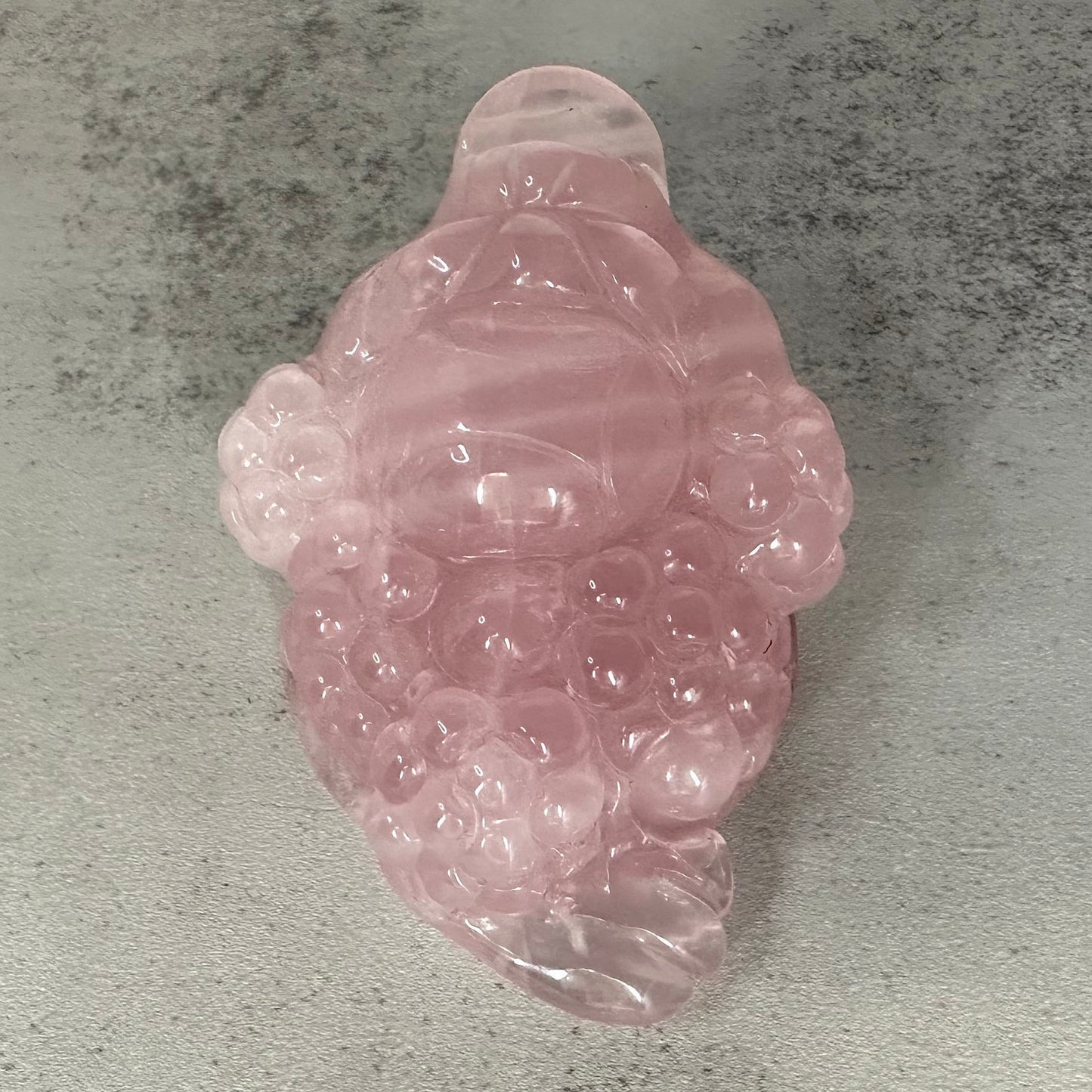 High Quality Money Toad Master Carved In Genuine Rose Quartz