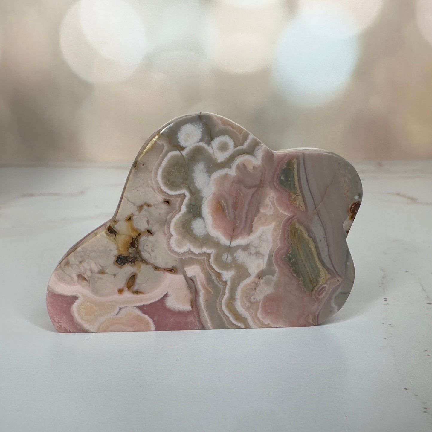 Beautiful Rhodochrosite Cloud Carving Genuine Crystal From Argentina | Tucson Gem Show Exclusive