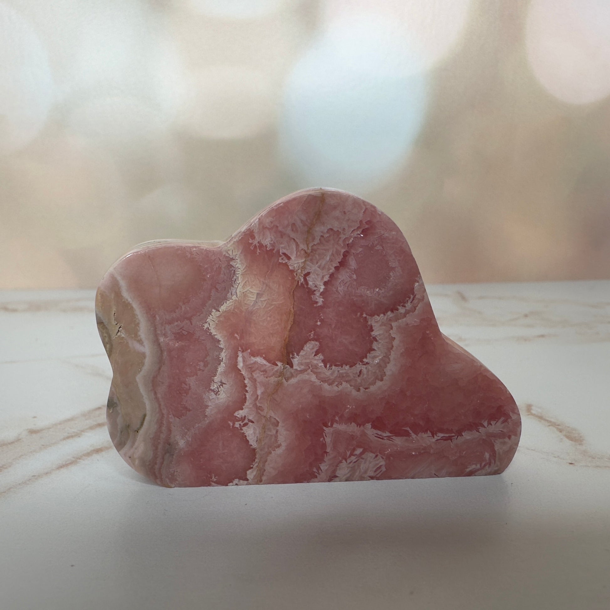 Beautiful Rhodochrosite Cloud Carving Genuine Crystal From Argentina | Tucson Gem Show Exclusive