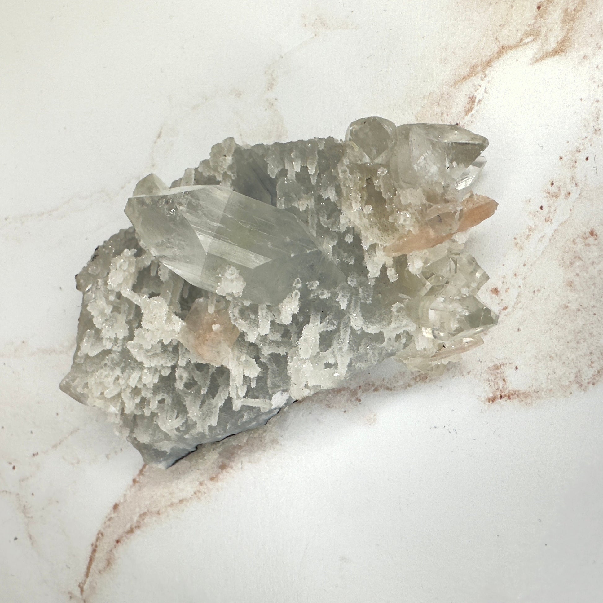 Gorgeous Apophyllite With Pink Stilbite Specimen From India | Tucson Gem Show Exclusive