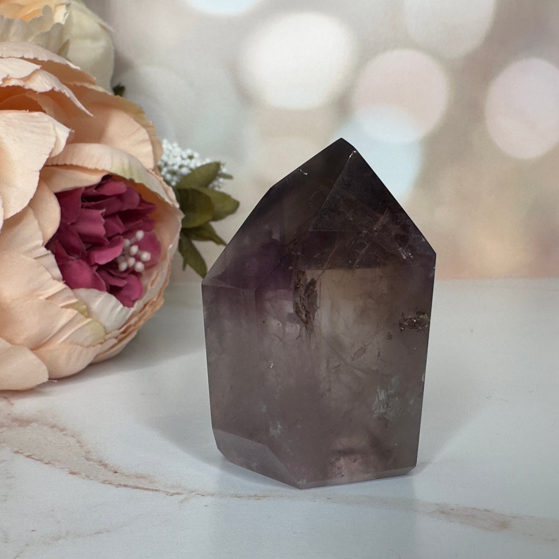 Gorgeous Amethyst Quartz Tower With Phantom High-Quality Crystal From Brazil