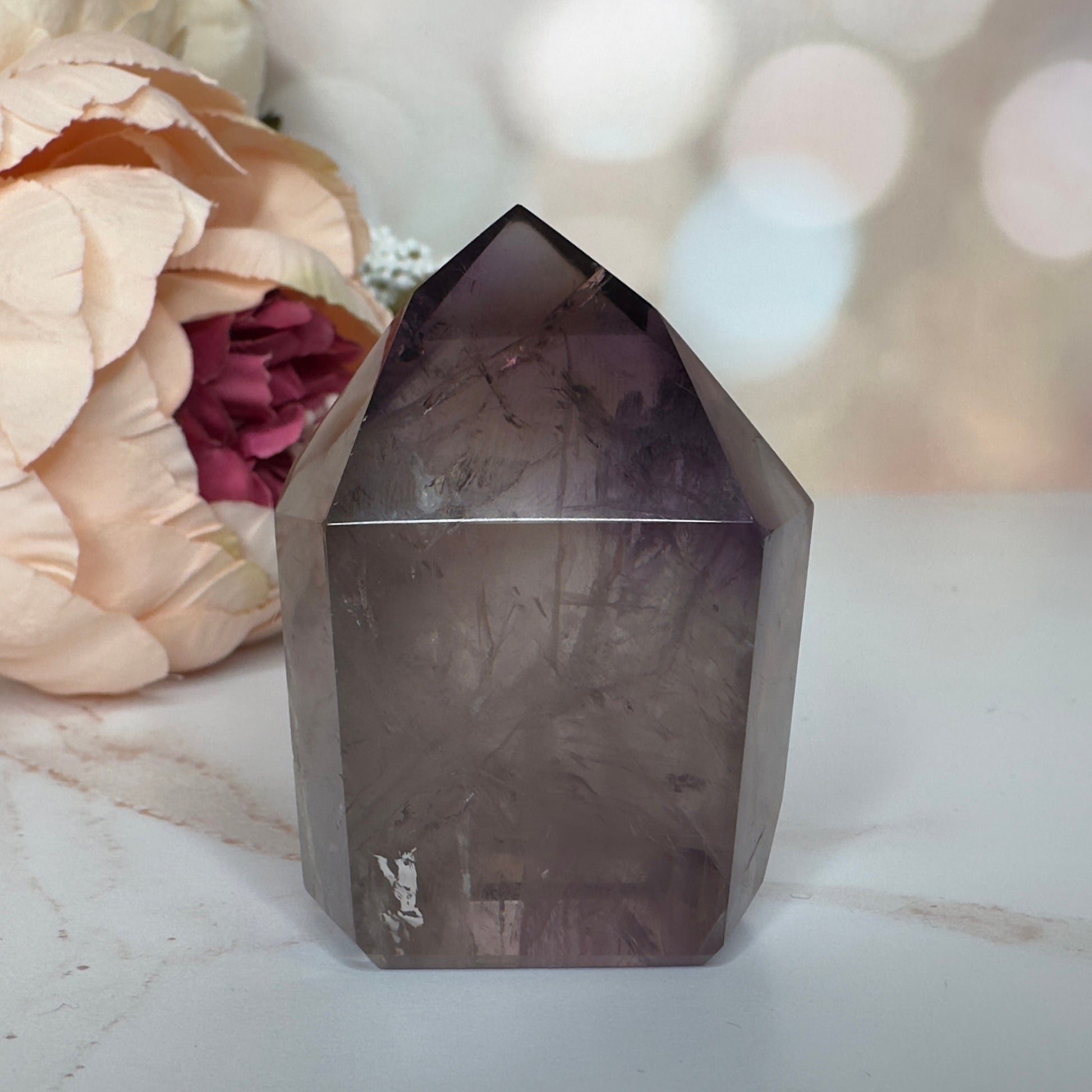 Gorgeous Amethyst Quartz Tower With Phantom High-Quality Crystal From Brazil