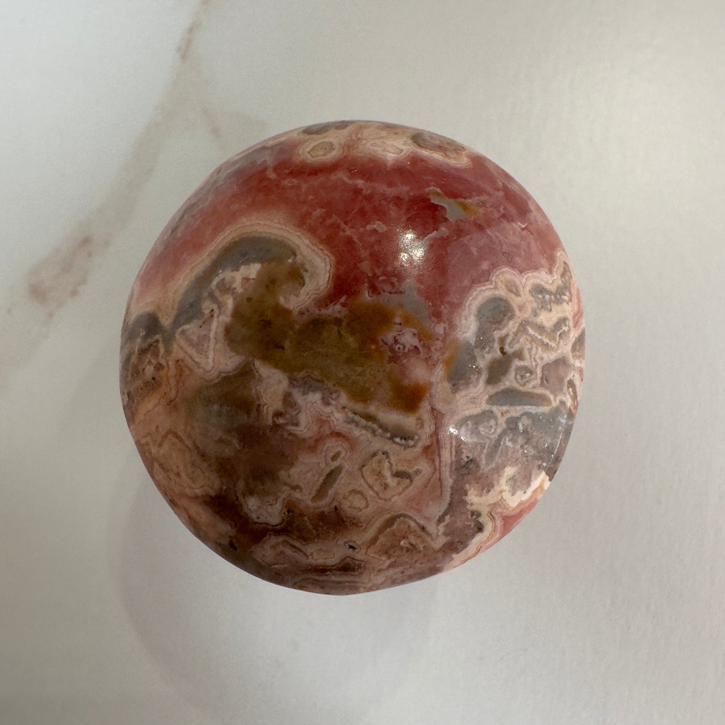 Adorable Rhodochrosite Mushroom Hand Carved Genuine Crystal Mushy From Argentina | Tucson Gem Show Exclusive