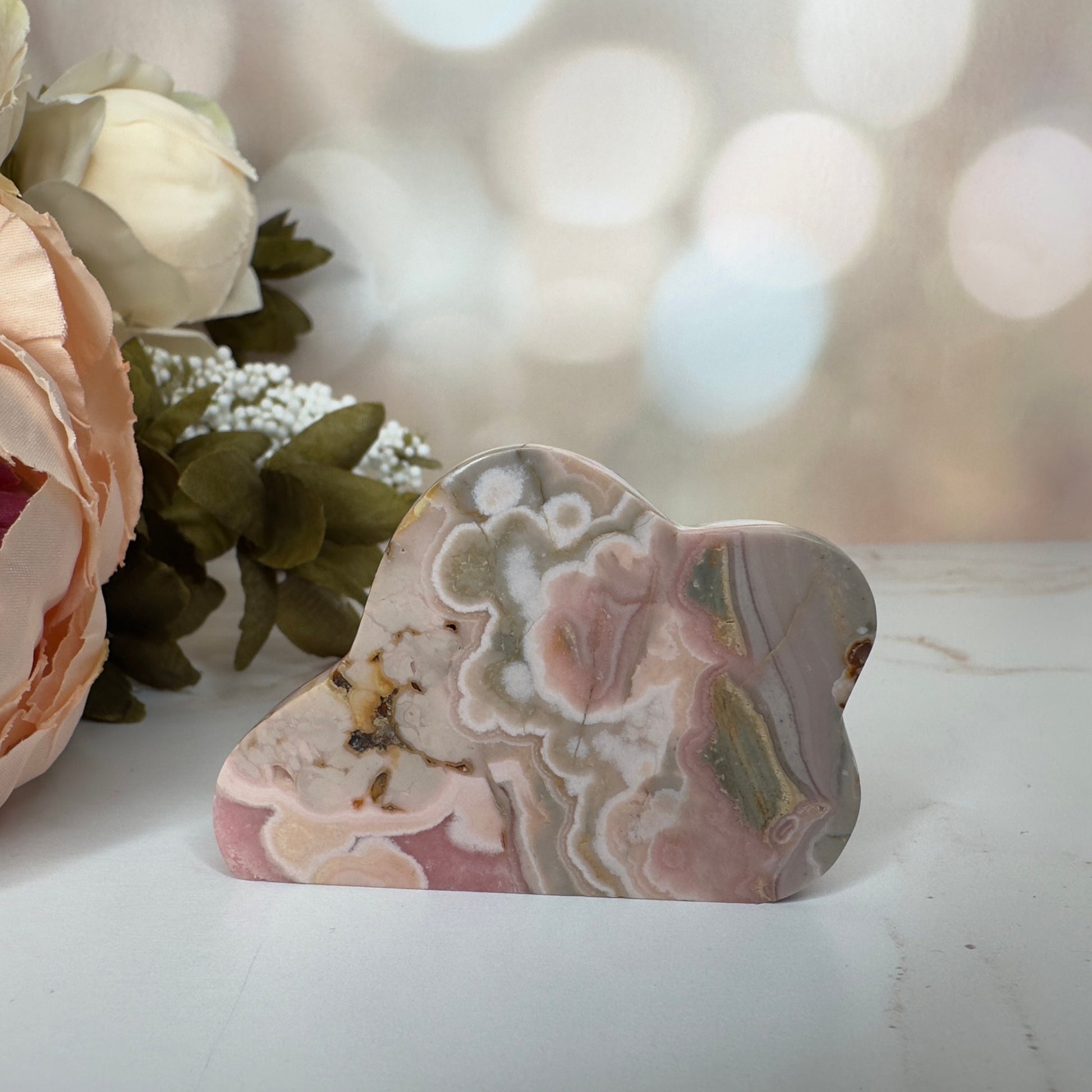 Beautiful Rhodochrosite Cloud Carving Genuine Crystal From Argentina | Tucson Gem Show Exclusive