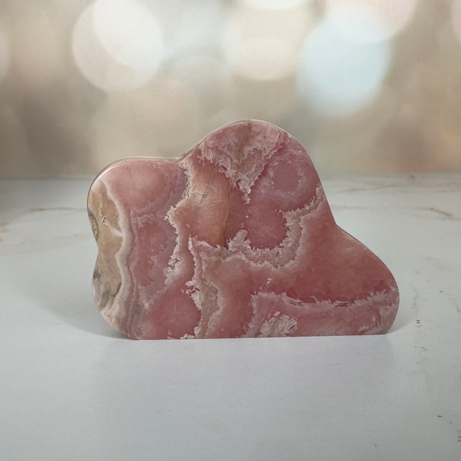 Beautiful Rhodochrosite Cloud Carving Genuine Crystal From Argentina | Tucson Gem Show Exclusive