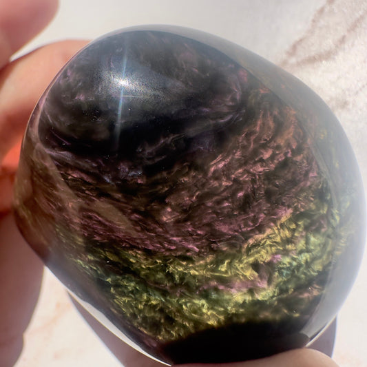 Velvet Obsidian Freeform Super Dark & Flashy Purple Multi-Color From Mexico | Tucson Gem Show Exclusive