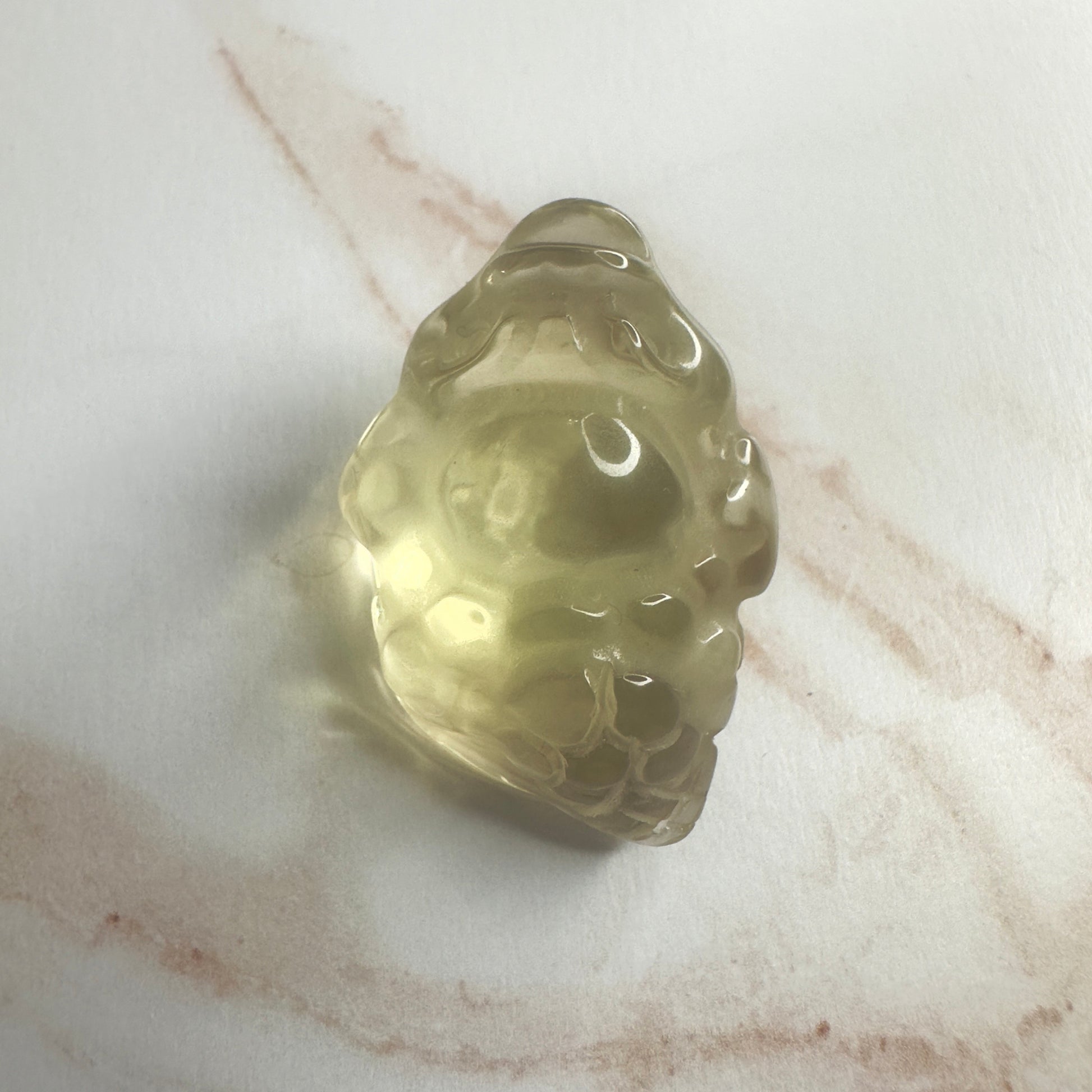 Adorable Mini Money Toad Master Carved In Citrine | Pocket size