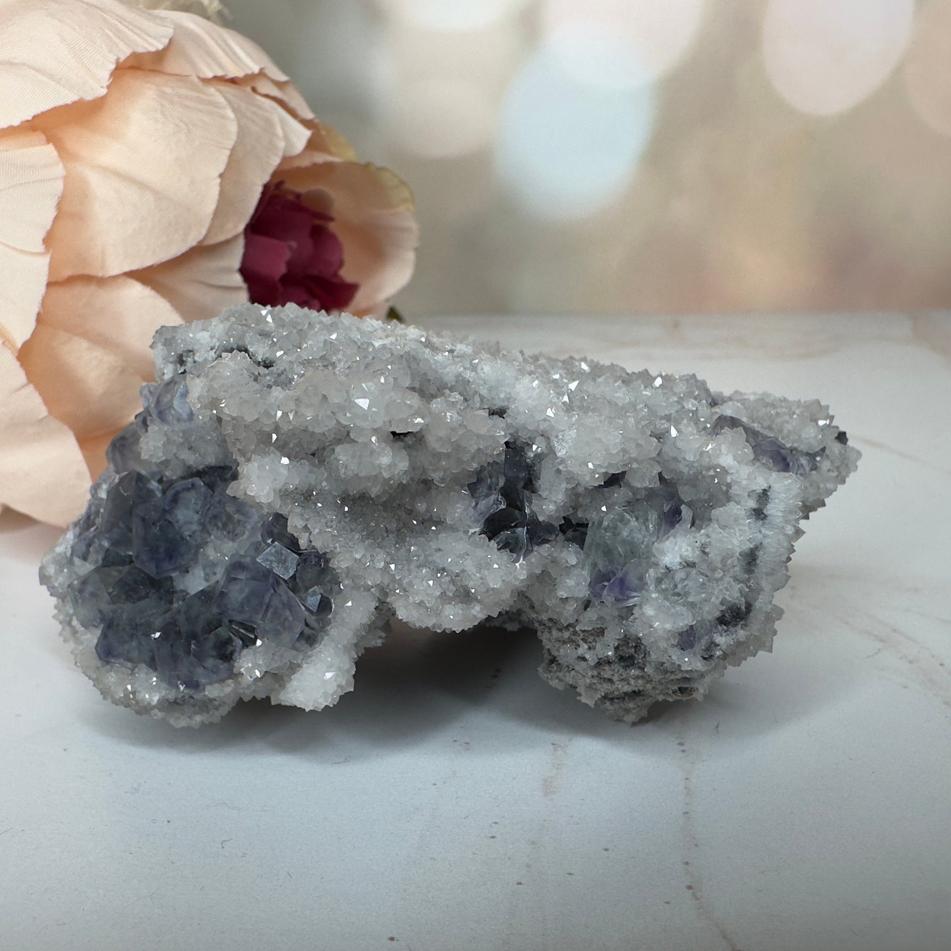 Stunning Fujian Fluorite With Quartz Specimen