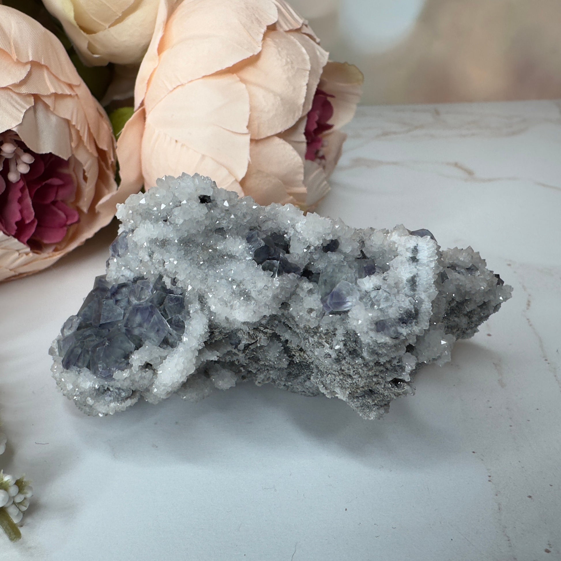 Stunning Fujian Fluorite With Quartz Specimen