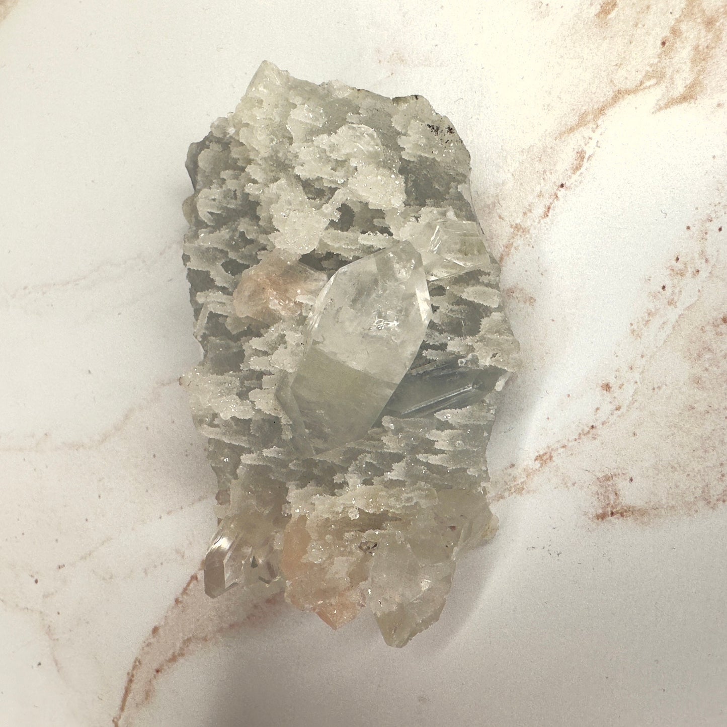 Gorgeous Apophyllite With Pink Stilbite Specimen From India | Tucson Gem Show Exclusive