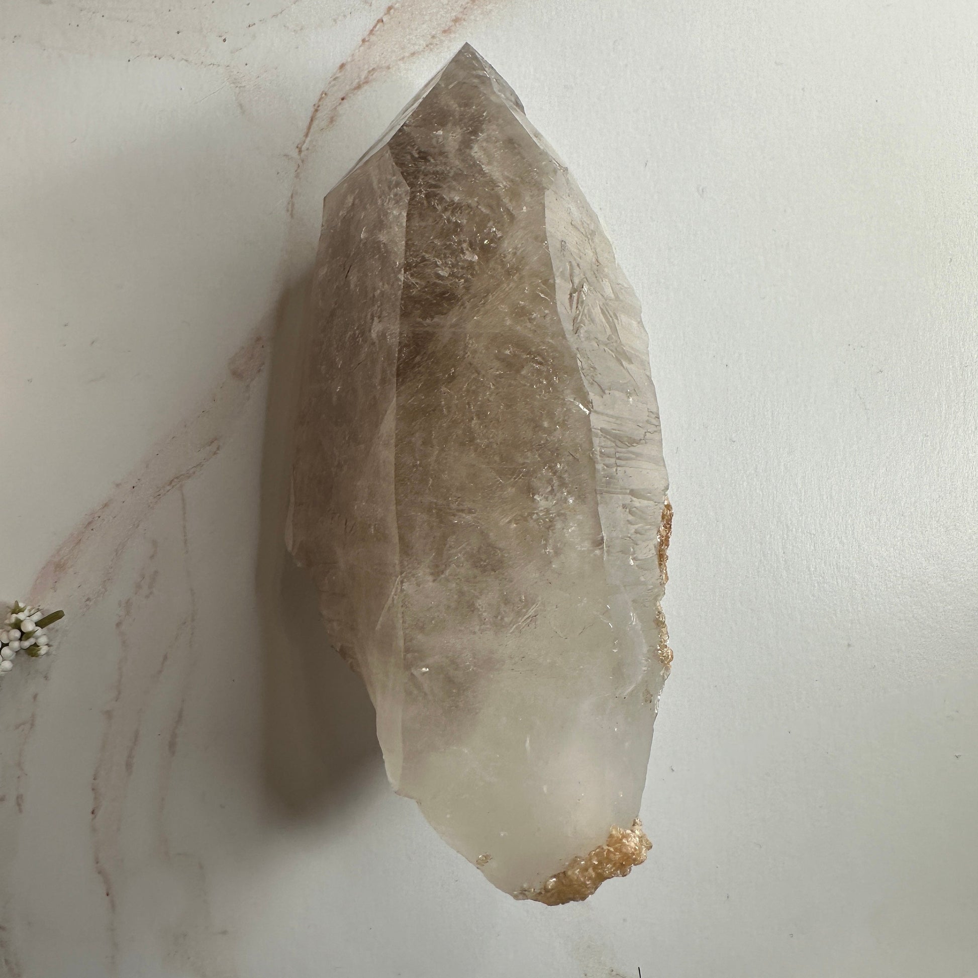 Raw Smoky Quartz Point Large With Mica & Contact keys From Brazil