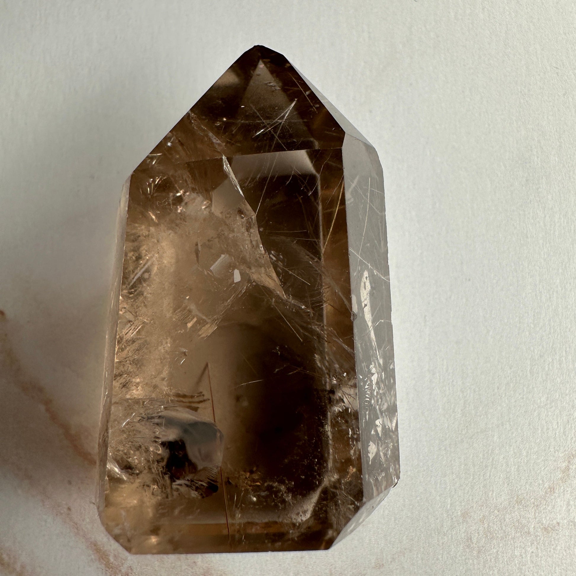 Amazing Rutile Smoky Quartz Point/Tower From Brazil