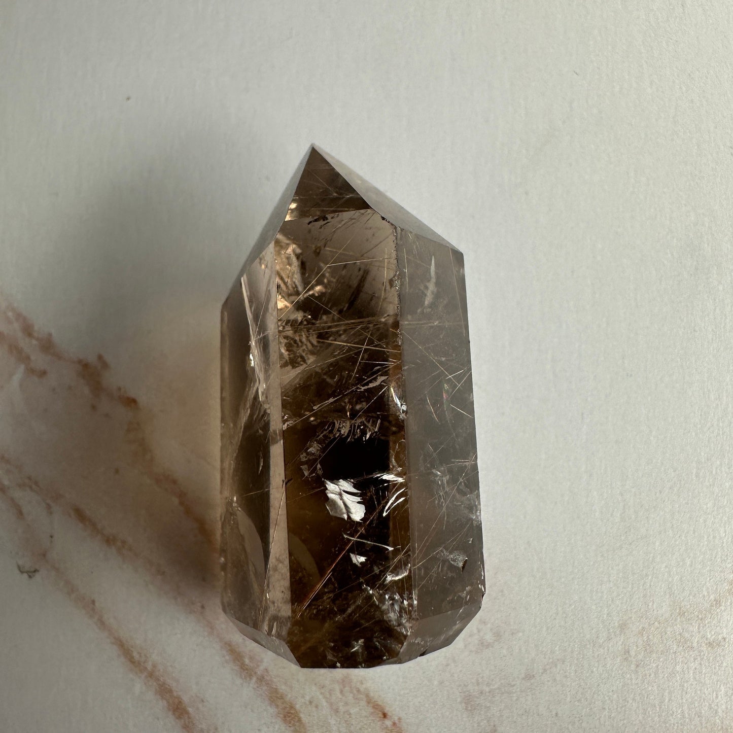 Amazing Rutile Smoky Quartz Point/Tower From Brazil