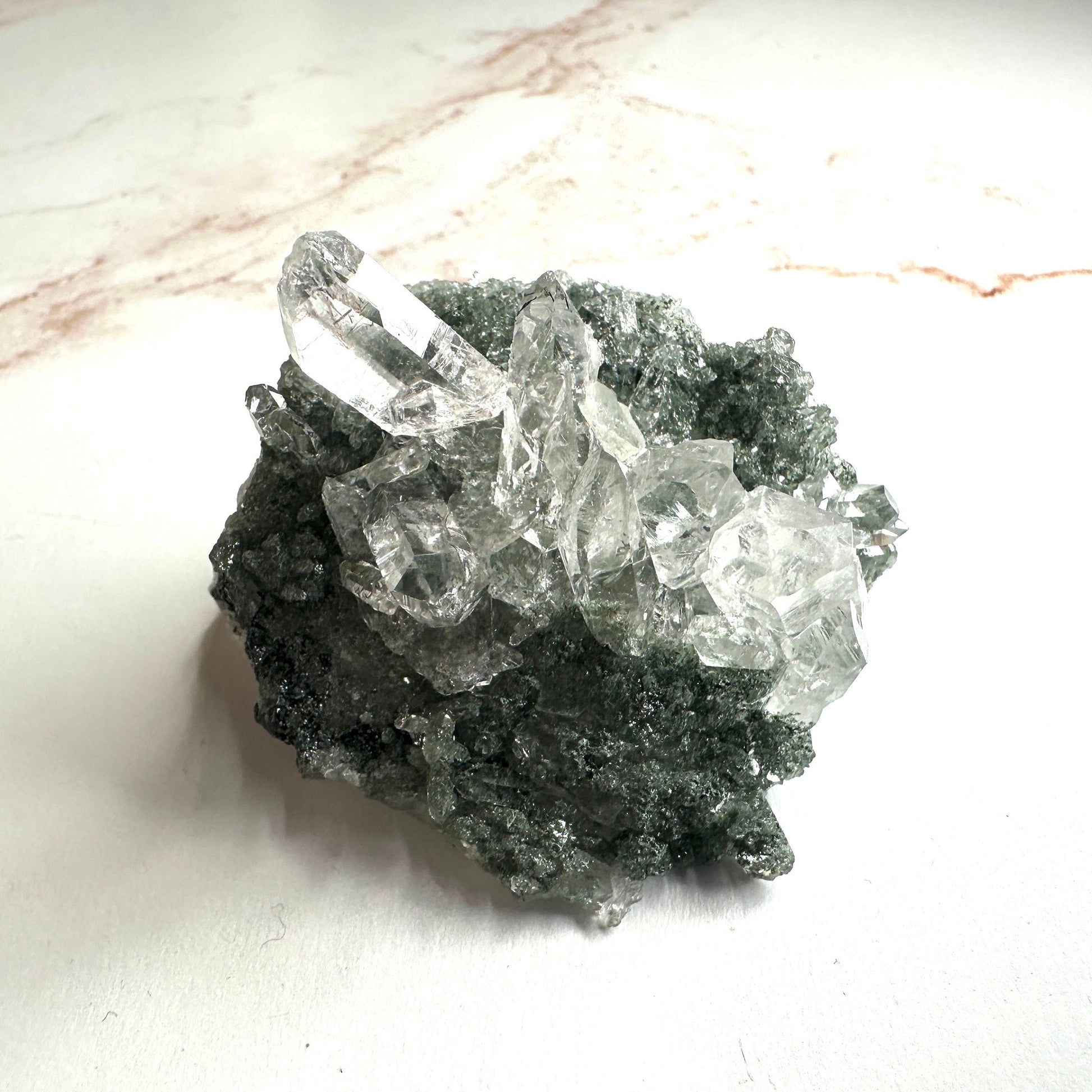 Beautiful Chlorite Himalayan Specimen Cluster With Rutile Inclusions From India AAA+ grade | Tucson Gem Show Exclusive