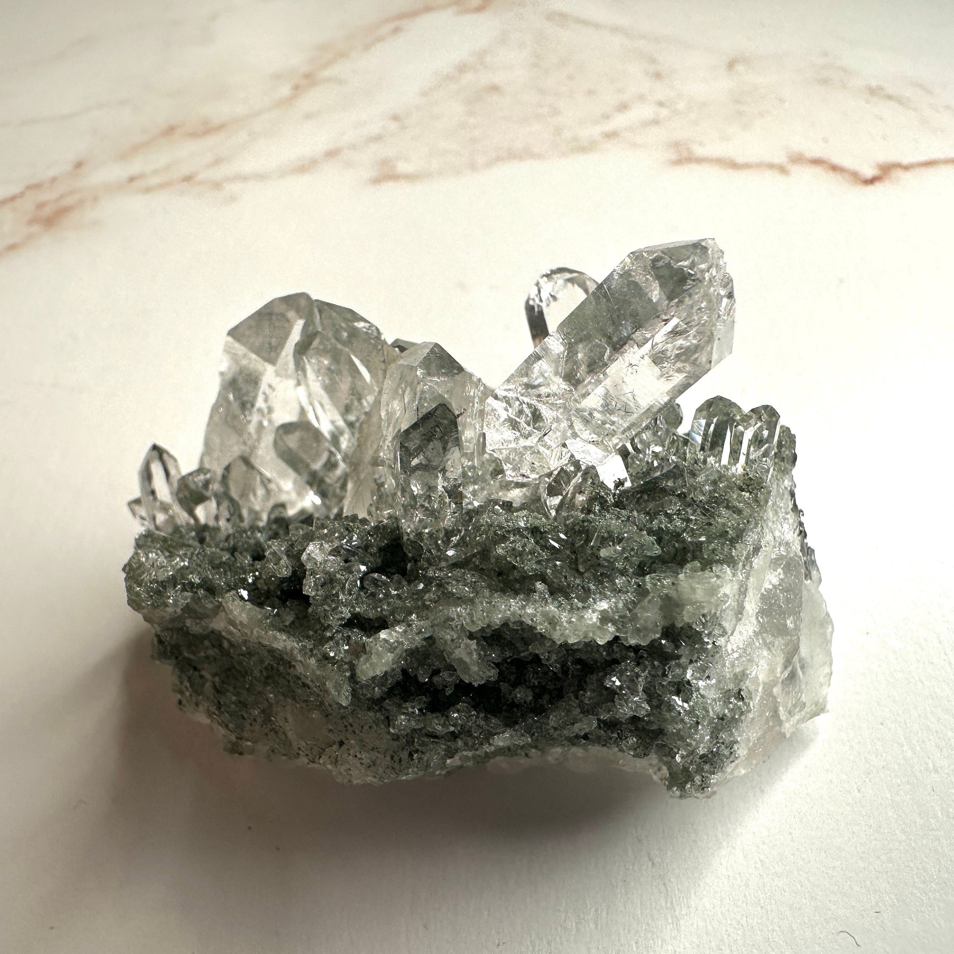 Beautiful Chlorite Himalayan Specimen Cluster With Rutile Inclusions From India AAA+ grade | Tucson Gem Show Exclusive