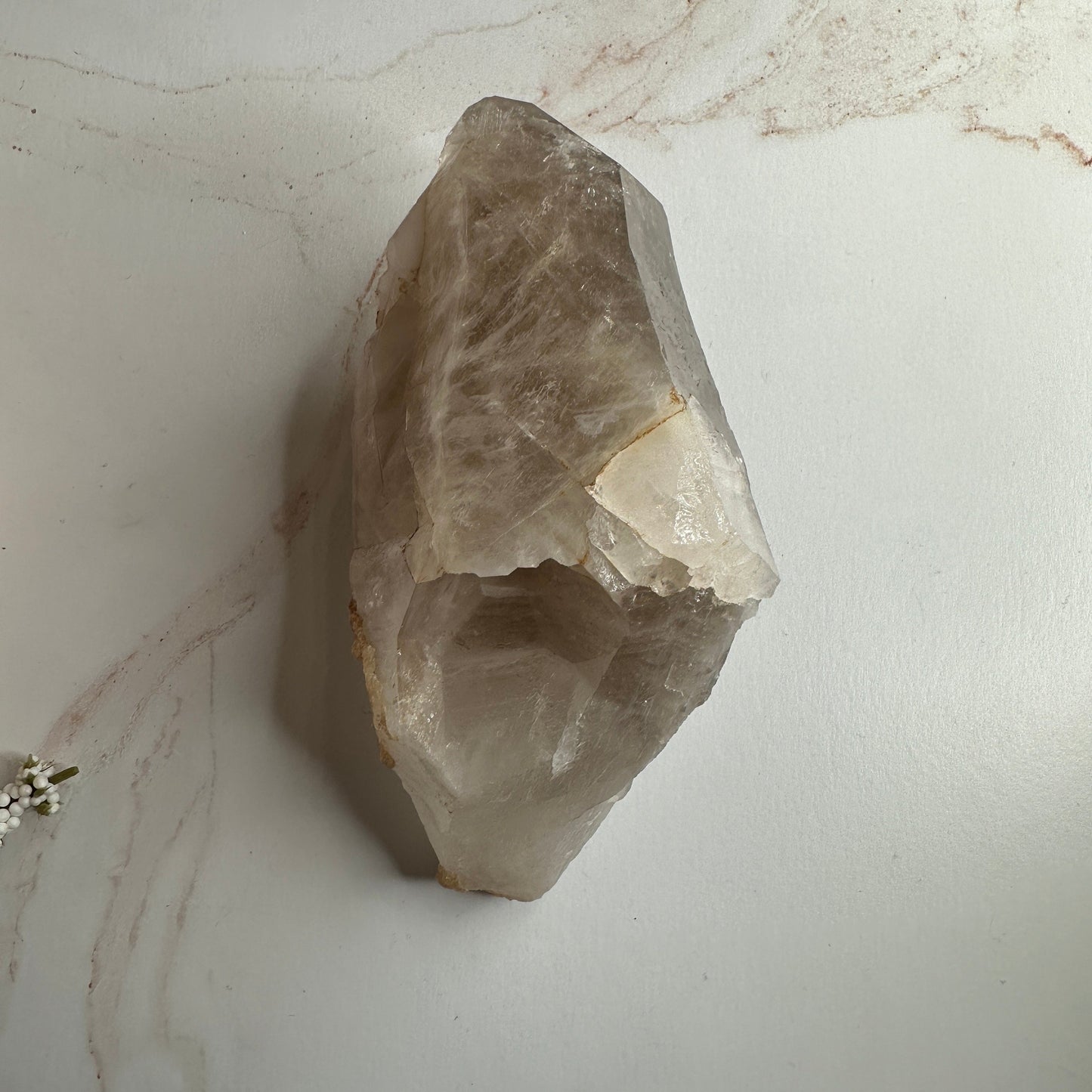 Raw Smoky Quartz Point Large With Mica & Contact keys From Brazil